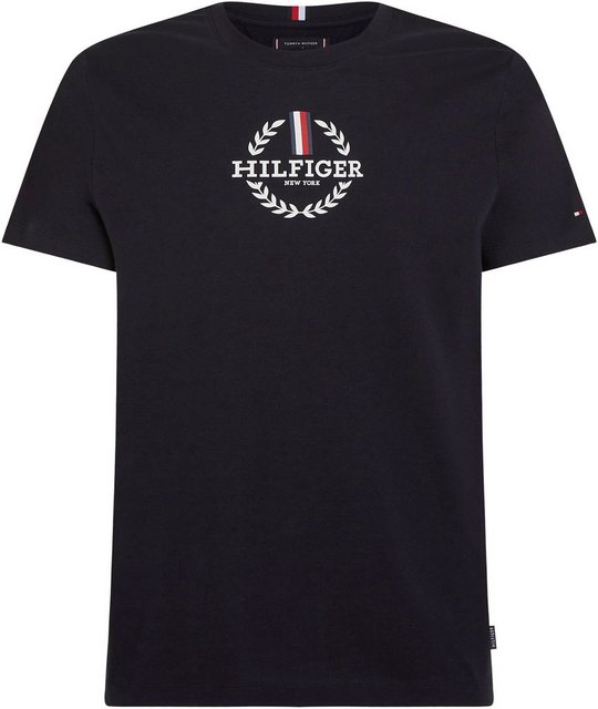 Tommy Hilfiger T-Shirt GLOBAL STRIPE WREATH TEE mit Archive-Wappen-Logo günstig online kaufen