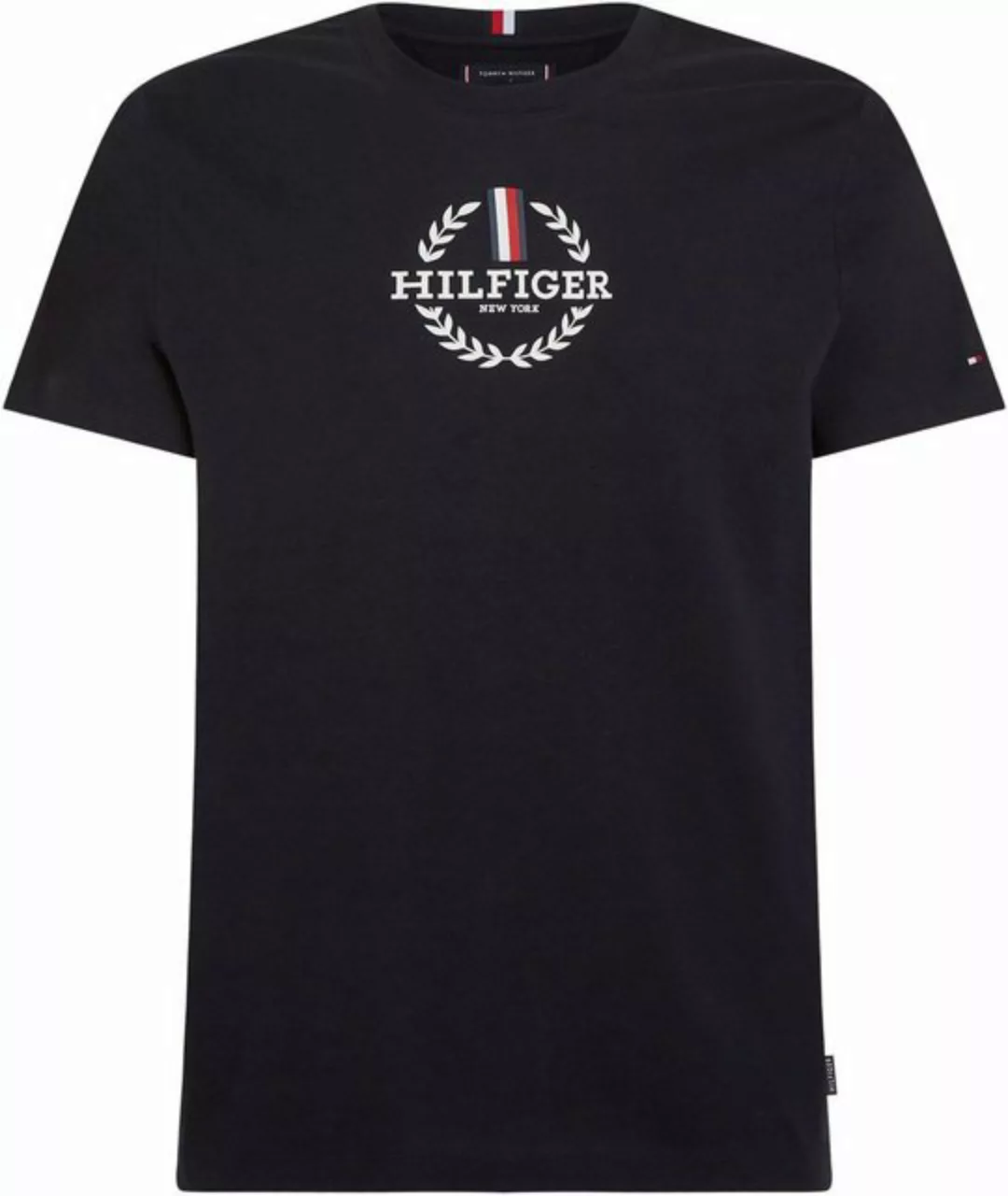 Tommy Hilfiger T-Shirt GLOBAL STRIPE WREATH TEE mit Archive-Wappen-Logo günstig online kaufen