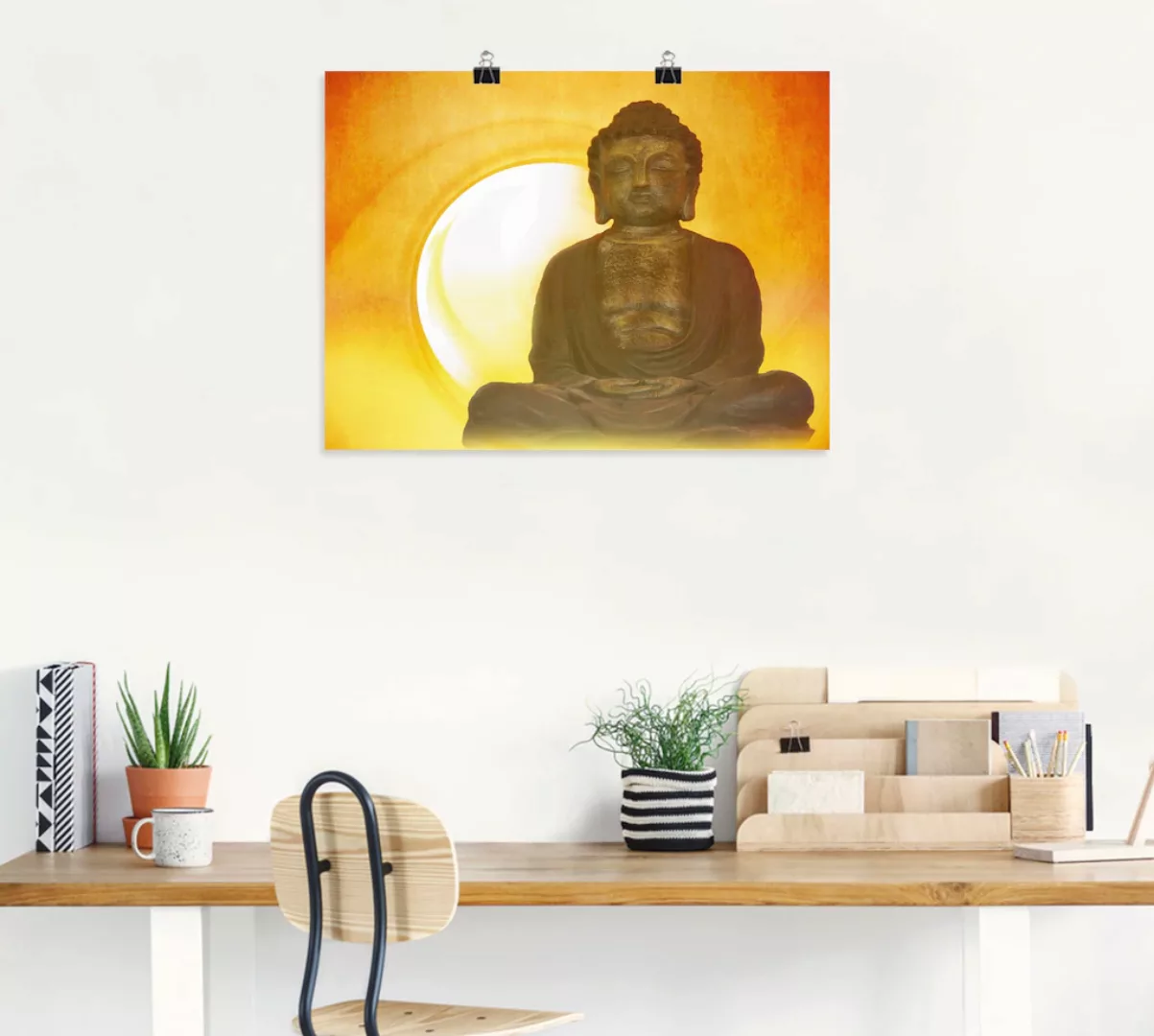 Artland Wandbild "Buddha 2", Religion, (1 St.), als Leinwandbild, Poster, W günstig online kaufen