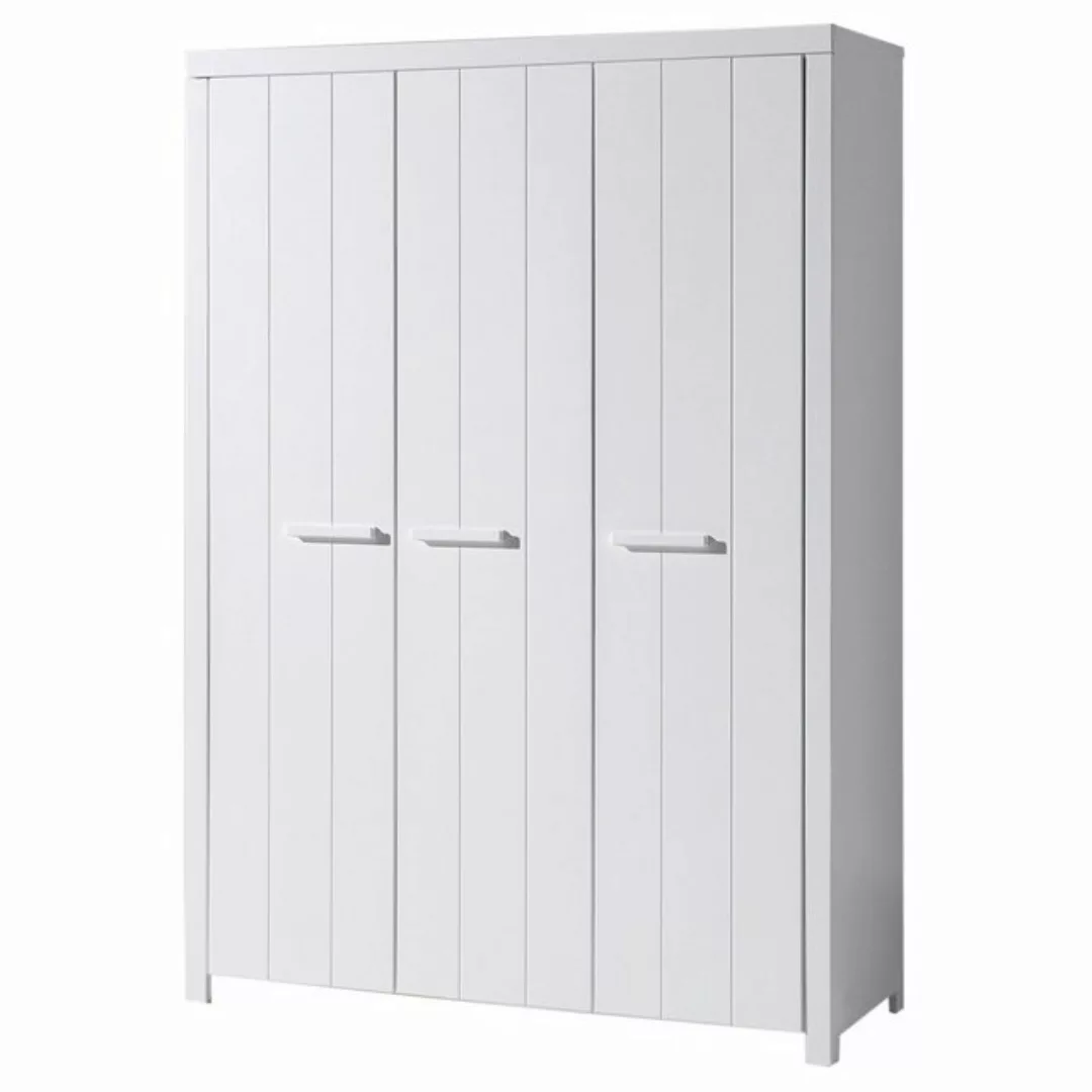 Kleiderschrank Jugendzimmer, mit 3 Türen CANNES-12 in weiß lackiert, B/H/T: günstig online kaufen