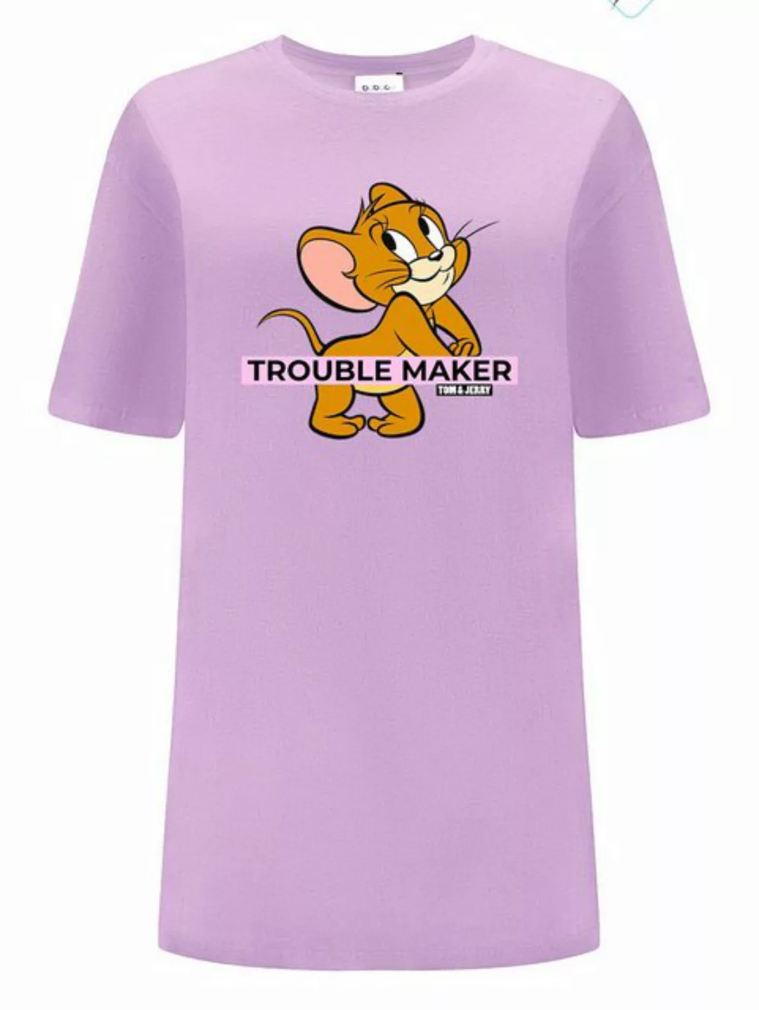 Tom & Jerry T-Shirt Damen-T-Shirt Oversize Tom & Jerry 012 Lila günstig online kaufen