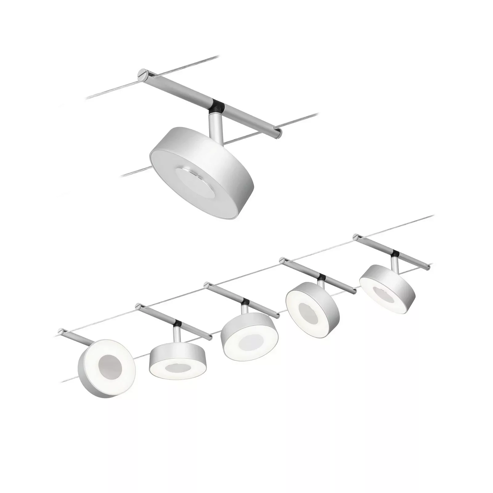 Paulmann "CorDuo LED Seilsystem Circle Basisset 5x180lm 5x5W 3000K 230/12V günstig online kaufen