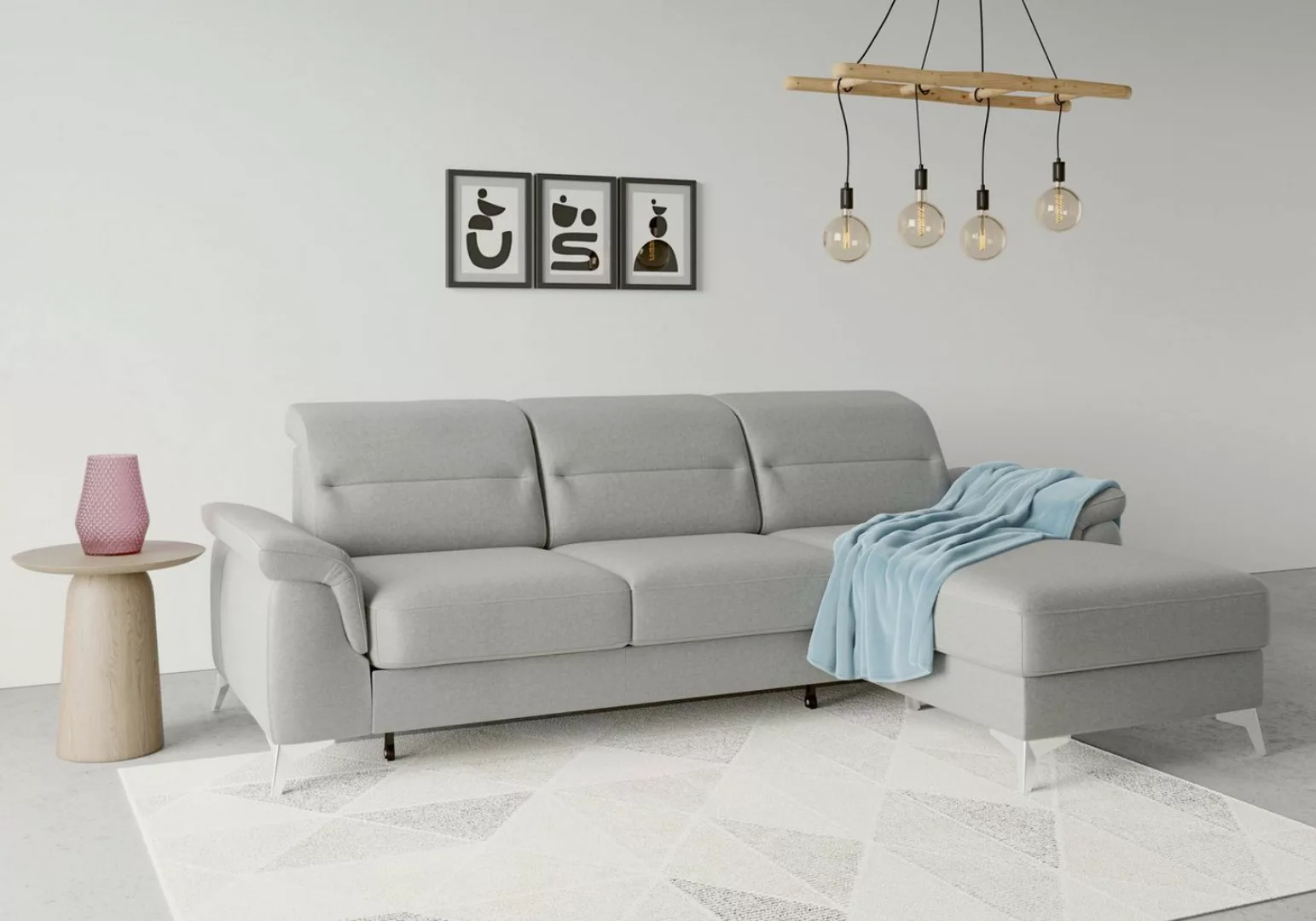 sit&more Ecksofa Sinatra L-Form, mit Recamiere, optinal mit Kopfteilverstel günstig online kaufen