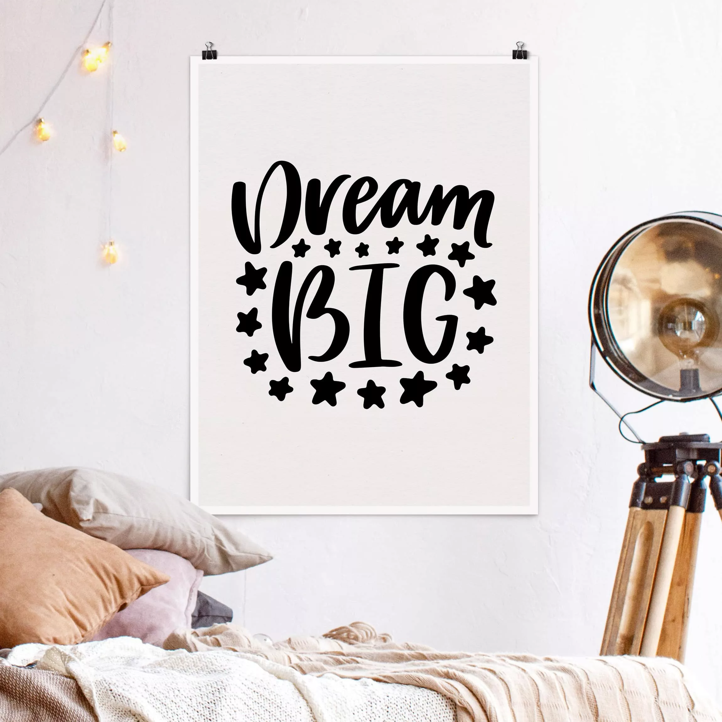 Poster Spruch - Hochformat Dream big günstig online kaufen