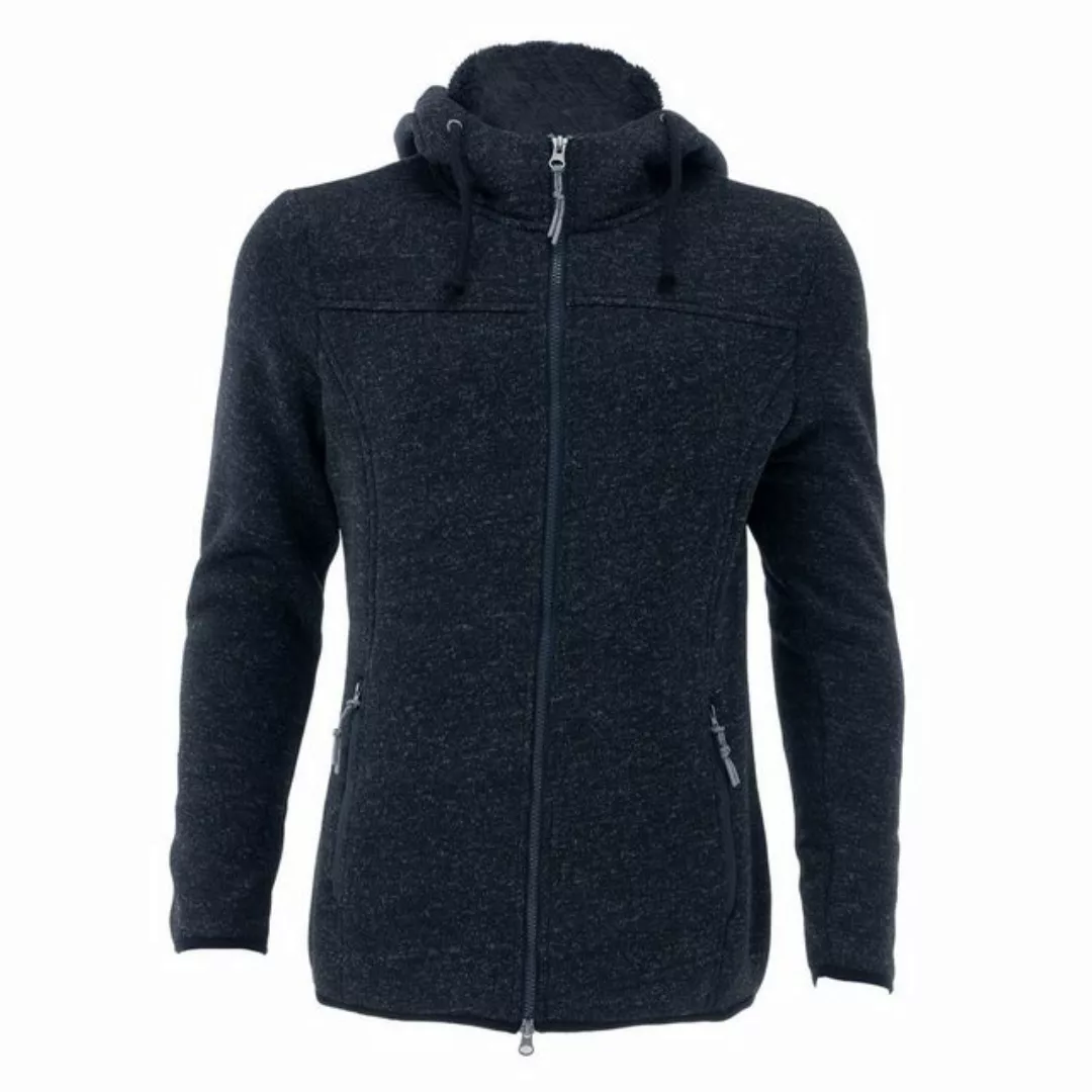 Blue Wave Fleecejacke Damen Strickfleece-Jacke Meike mit Kapuze und Teddy-F günstig online kaufen