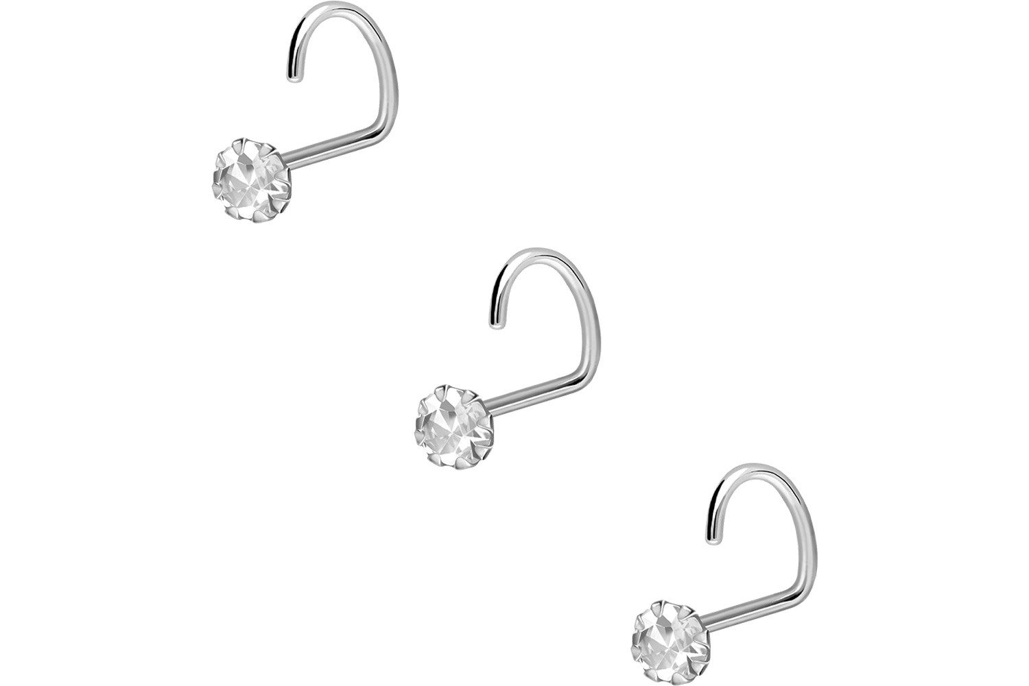 PIERCINGLINE Nasenpiercing SET 925er Silber Nasenstecker günstig online kaufen