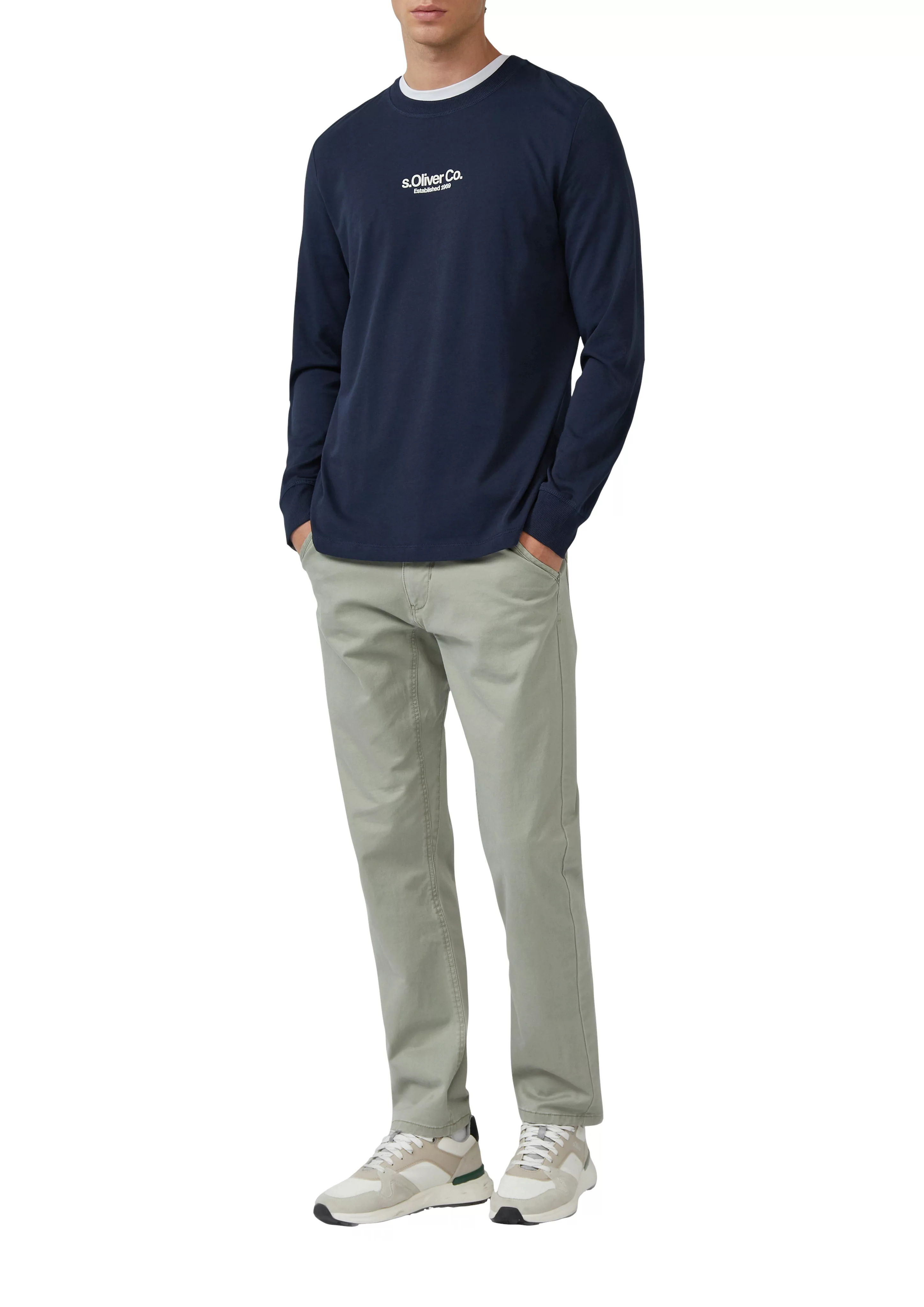 s.Oliver Langarmshirt, mit Logo Schriftzug günstig online kaufen