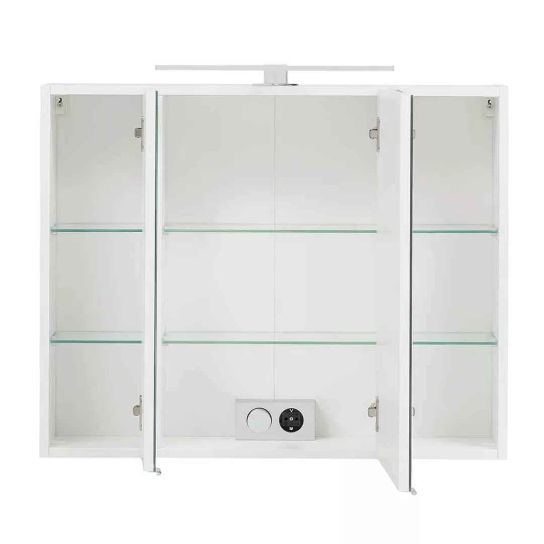 Badezimmerspiegelschrank in Weiß 80 cm breit günstig online kaufen
