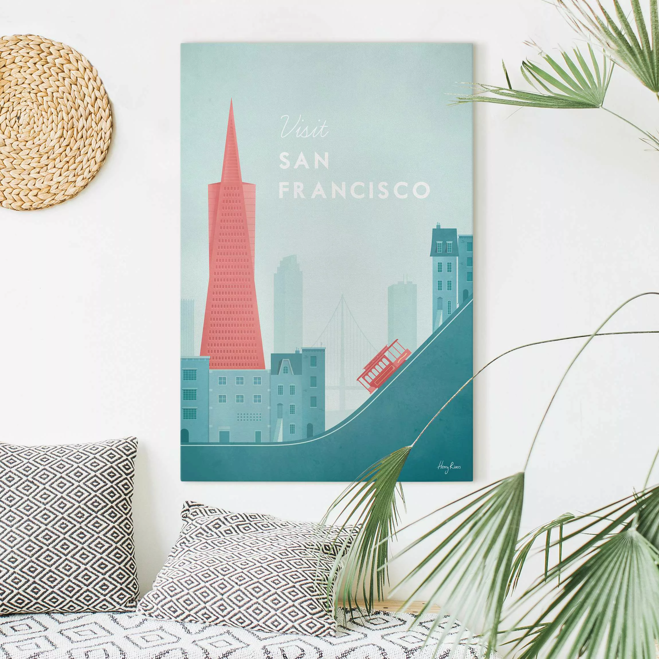 Leinwandbild Reiseposter - San Francisco günstig online kaufen