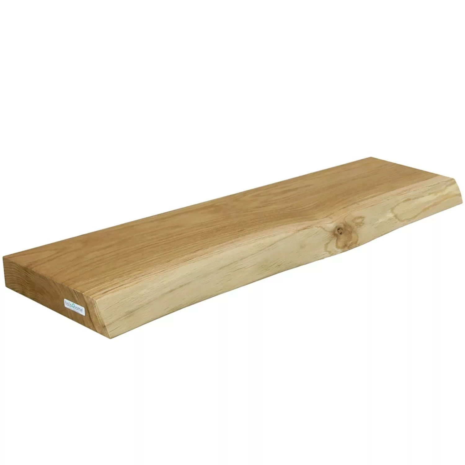 holz4home Schwebendes Wandregal aus Eiche 70cm mit Baumkante Natur günstig online kaufen