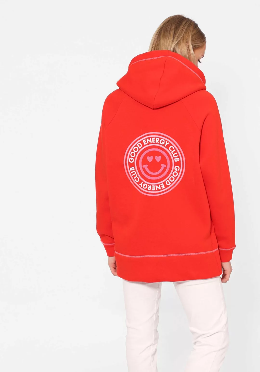 Zwillingsherz Hoodie "Good Energy Club" Oversized mit Kapuze und Front und günstig online kaufen