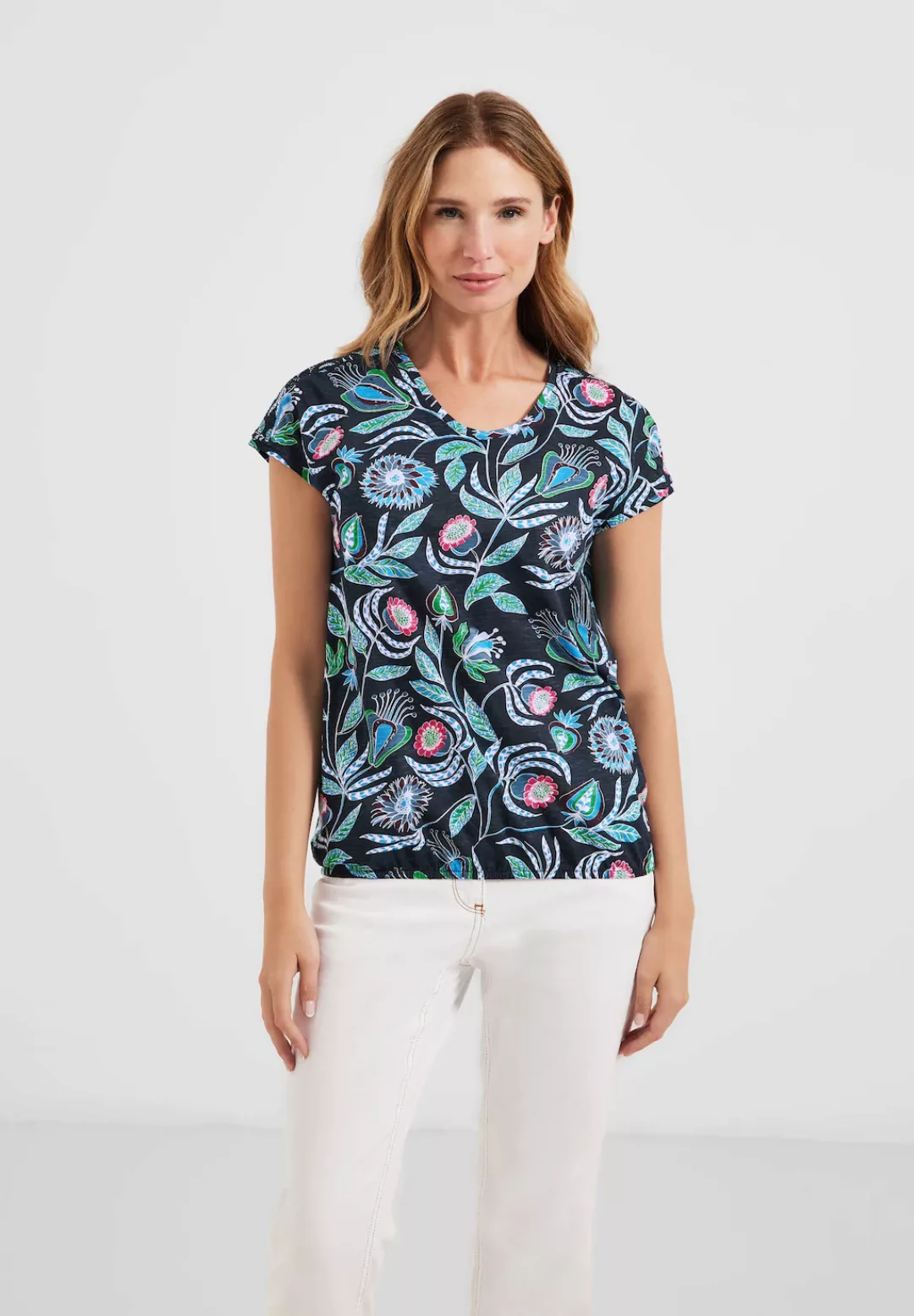 Cecil T-Shirt, mit Flammgarn günstig online kaufen