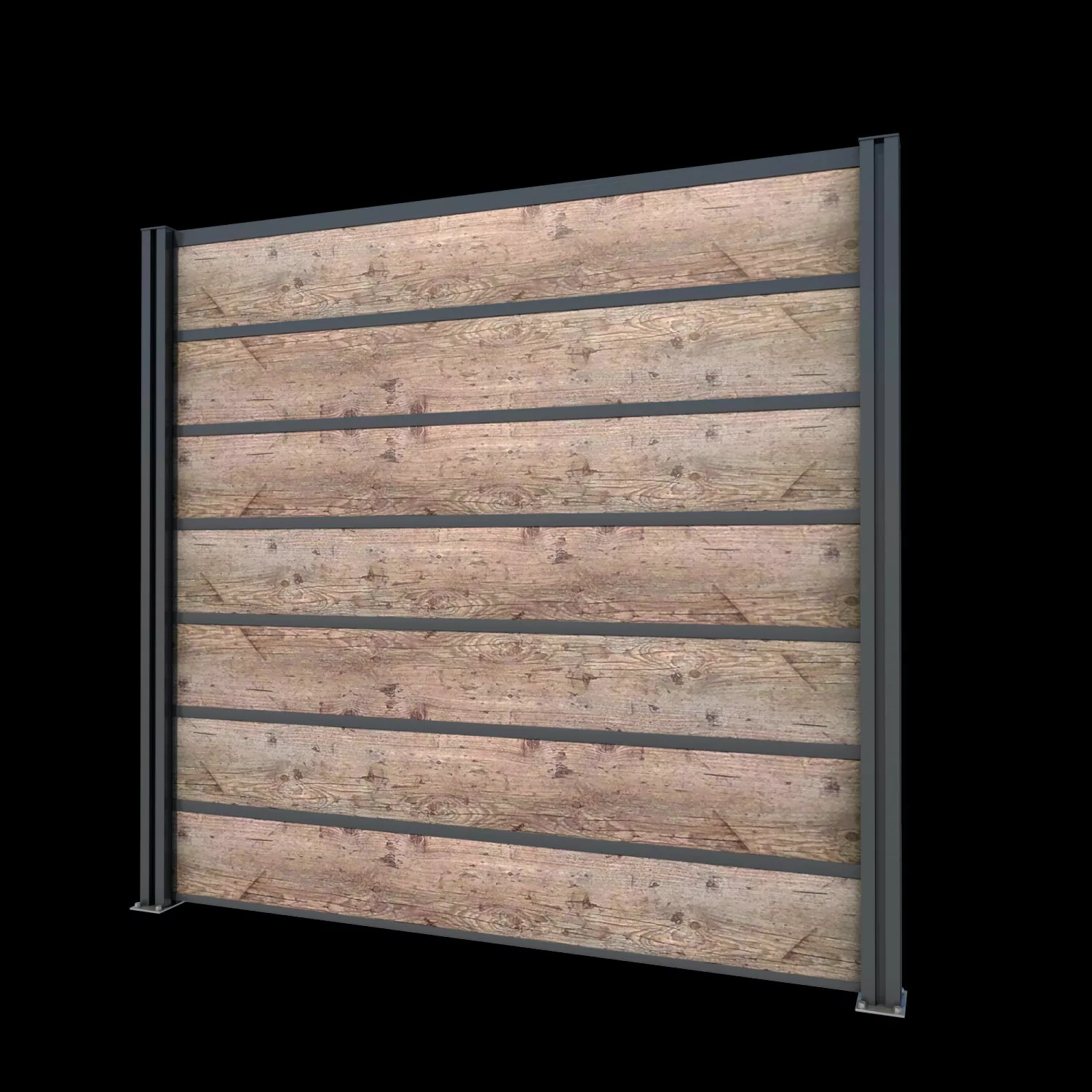 Gutta Sichtschutzzaun-Element Anthrazit 202 cm x 186 cm Schichtst. Holzopti günstig online kaufen