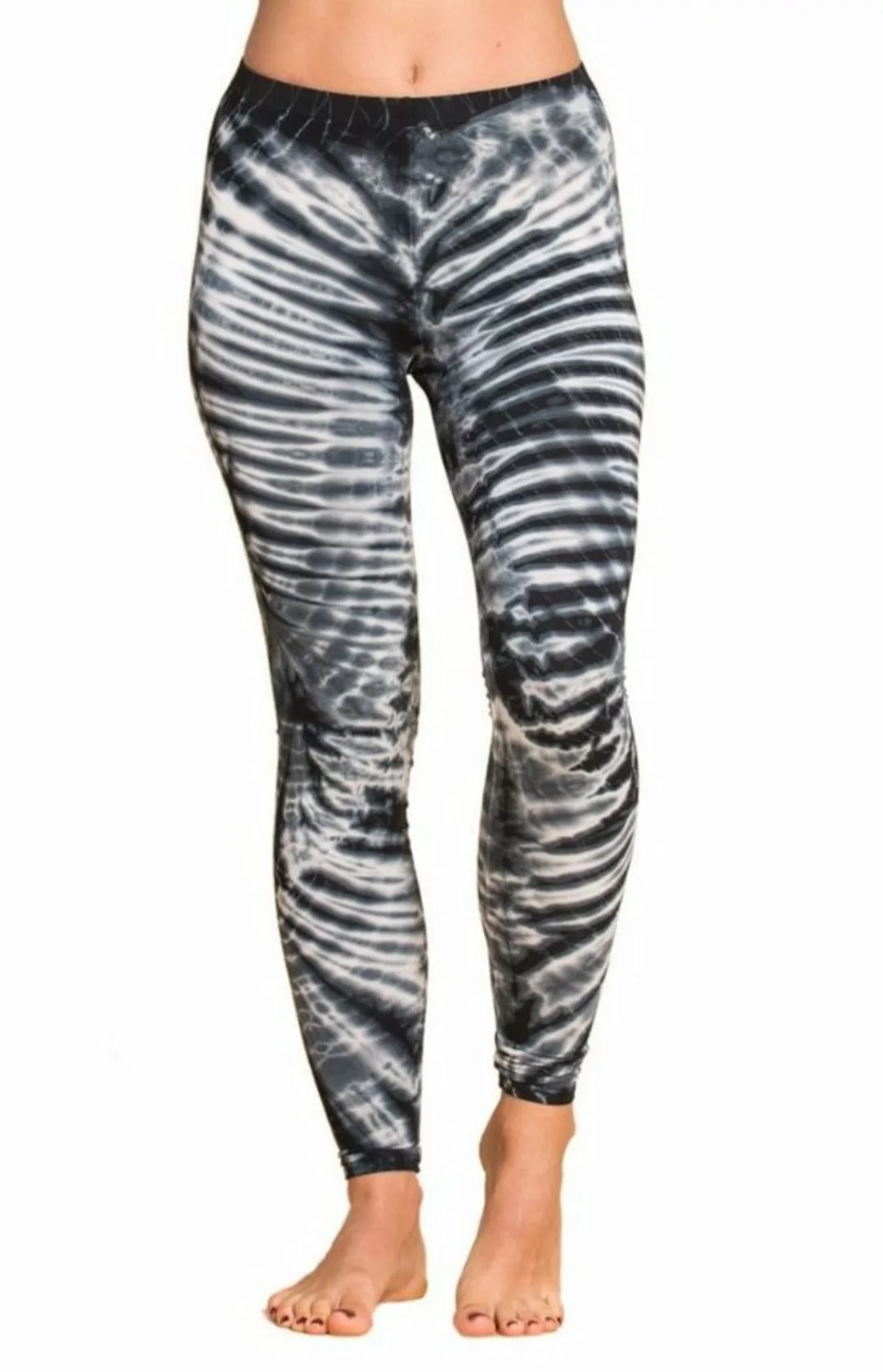 PANASIAM Leggings Unikat Batik Leggings 'Zebra' aus natürlicher Viskose Goa günstig online kaufen