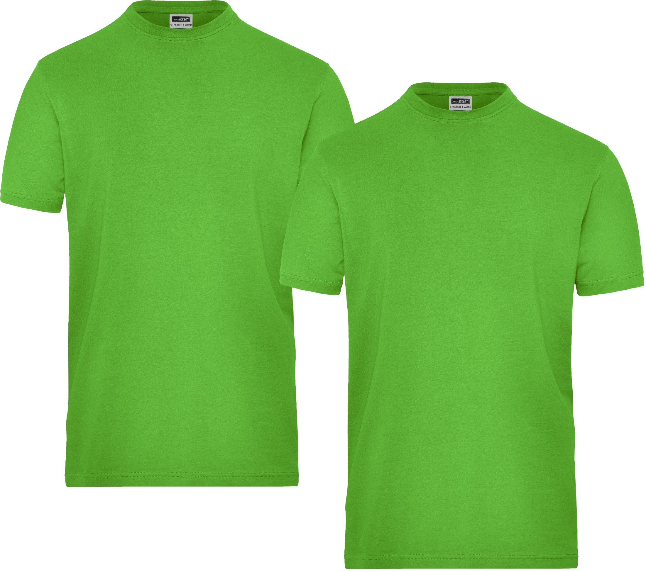 James & Nicholson T-Shirt Doppelpack elastisches günstig online kaufen