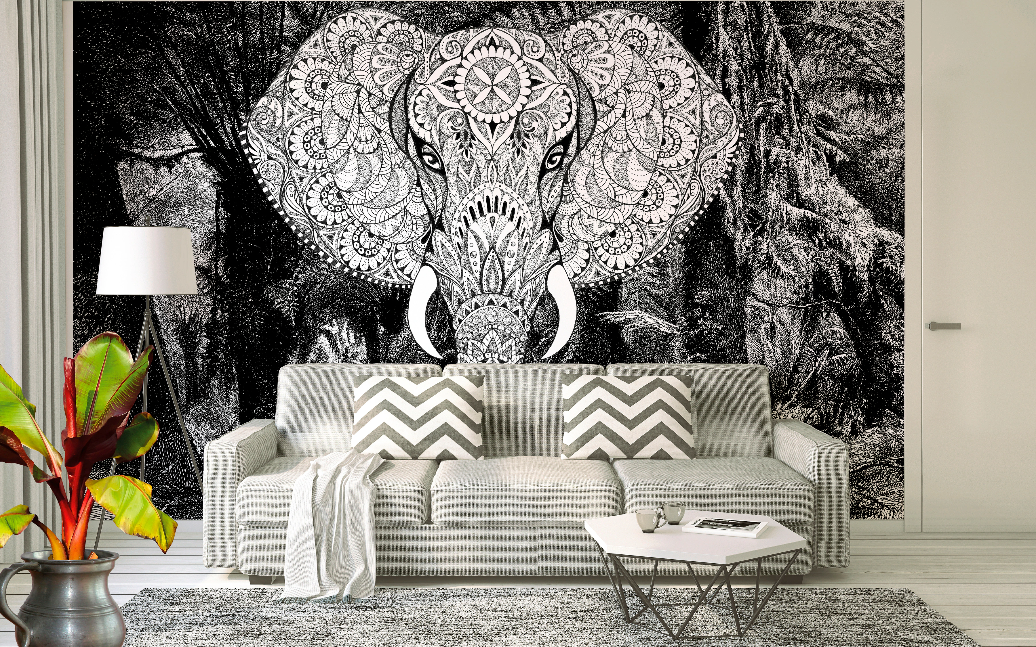 Architects Paper Fototapete »Atelier 47 Elephant Head 1«, orientalisch, Vli günstig online kaufen