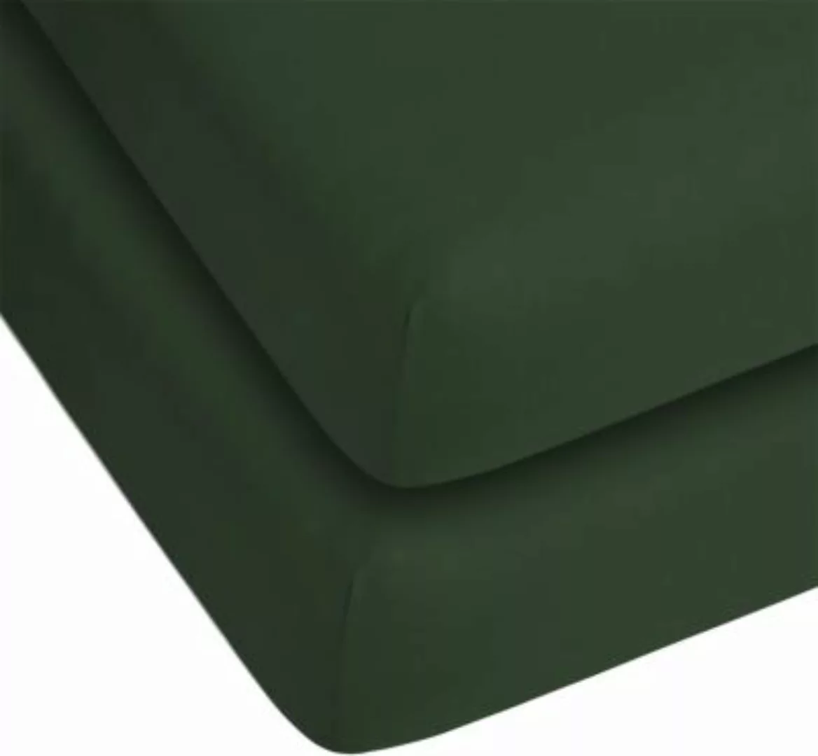 Aspero® 2 x Spannbettlaken aus Baumwolle Bettlaken grün Gr. 180-200 x 200 günstig online kaufen