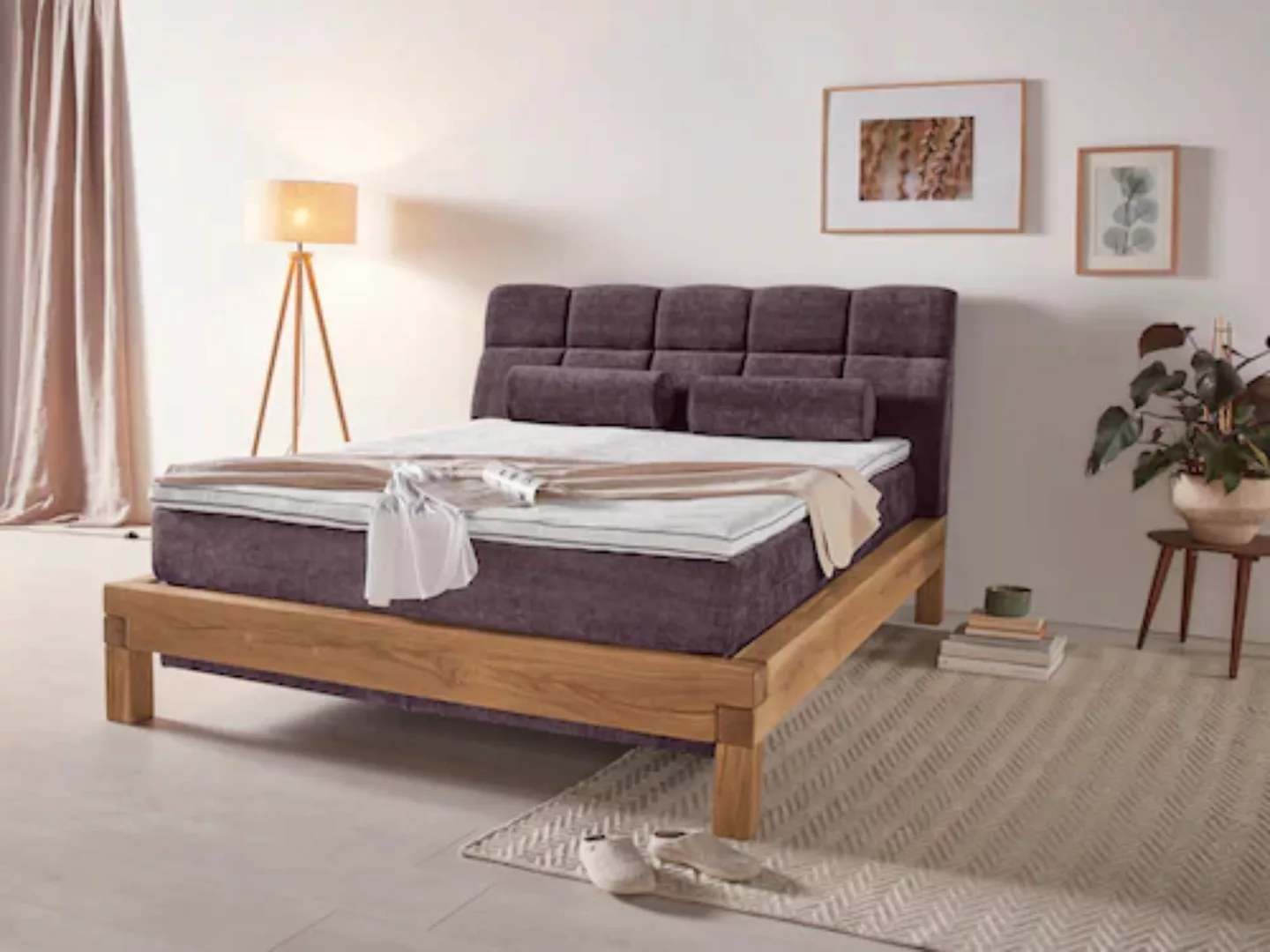 Home affaire Boxspringbett "Villads", Liegefläche: 160/200 cm aus Balkeneic günstig online kaufen