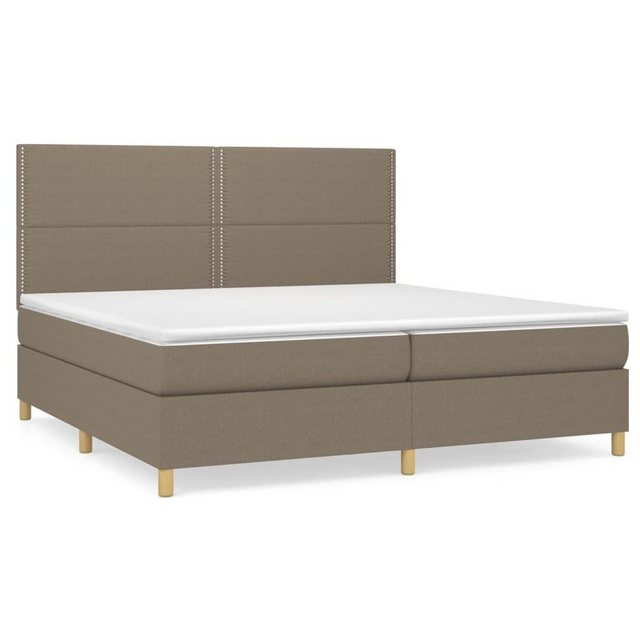 vidaXL Bettgestell Boxspringbett mit Matratze Taupe 200x200 cm Stoff Bett B günstig online kaufen