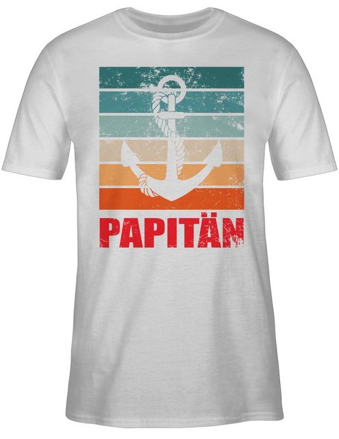 Shirtracer T-Shirt Papitän Papa Kapitän Geschenk für Bootsfahrer Vatertag G günstig online kaufen