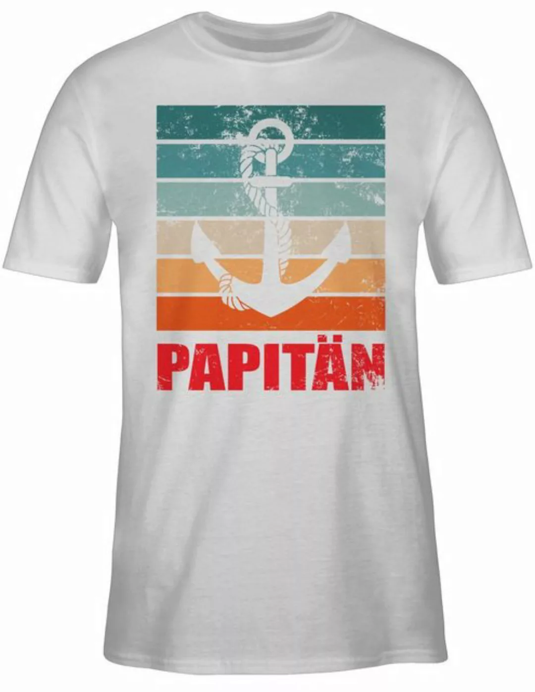 Shirtracer T-Shirt Papitän Papa Kapitän Geschenk für Bootsfahrer Vatertag G günstig online kaufen