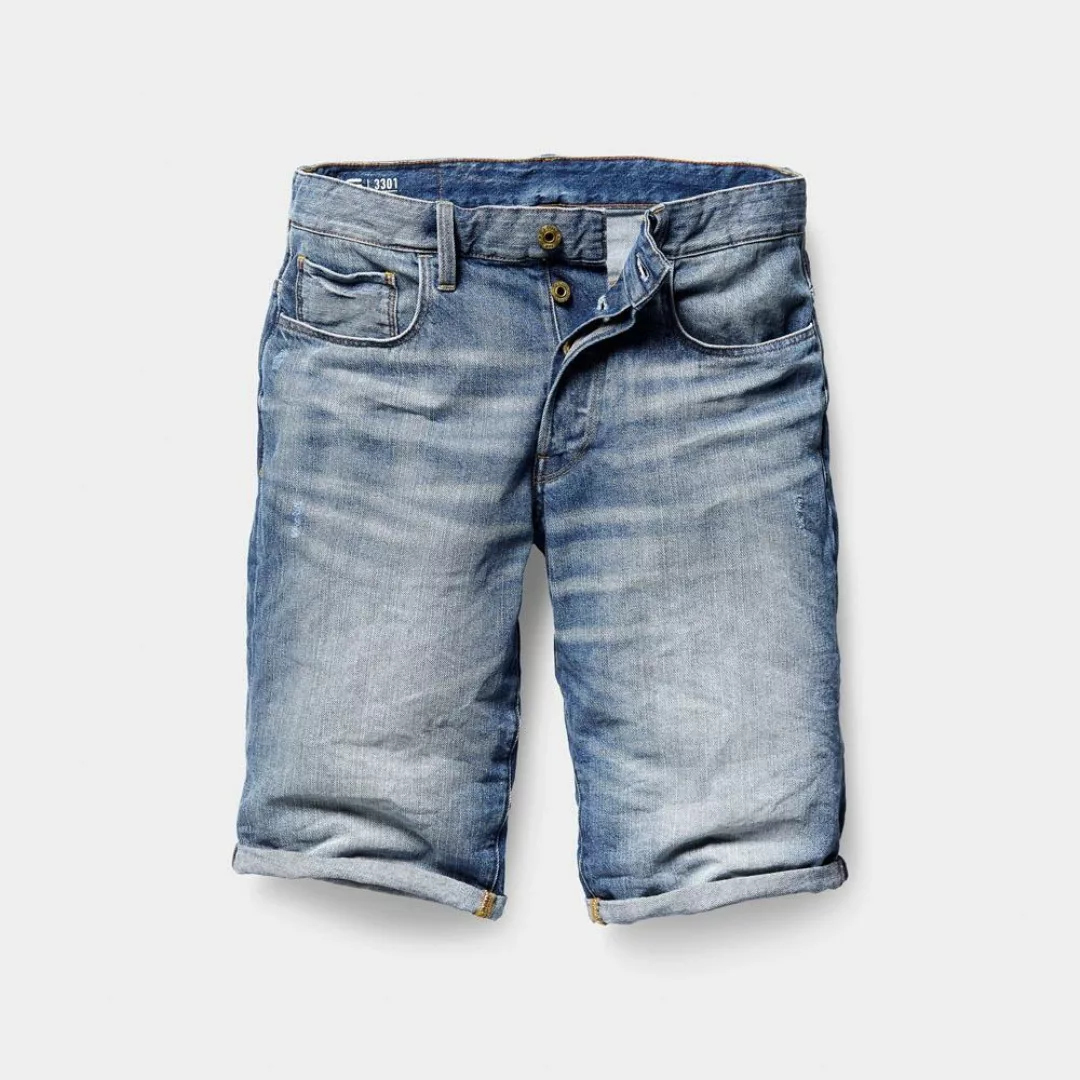 G-Star Herren Shorts 3301 1/2-Length - Blau - Medium Aged günstig online kaufen