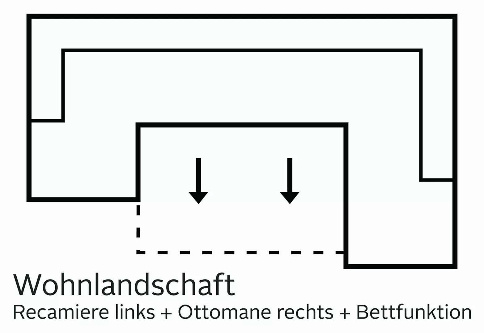 INOSIGN Wohnlandschaft "Bono U-Form", wahlweise mit Bettfunktion günstig online kaufen