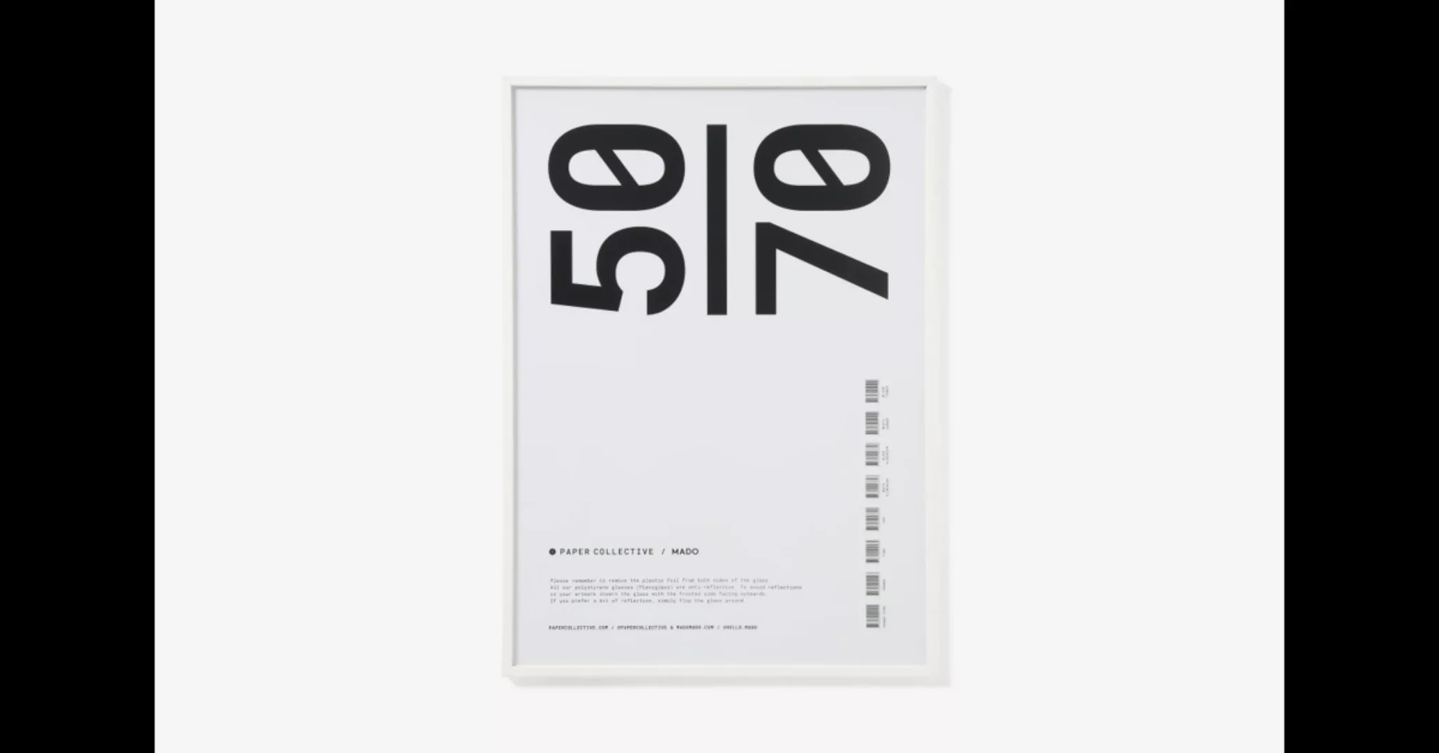 Paper Collective Posterrahmen (50 x 70 cm), Eiche in Weiss - MADE.com günstig online kaufen