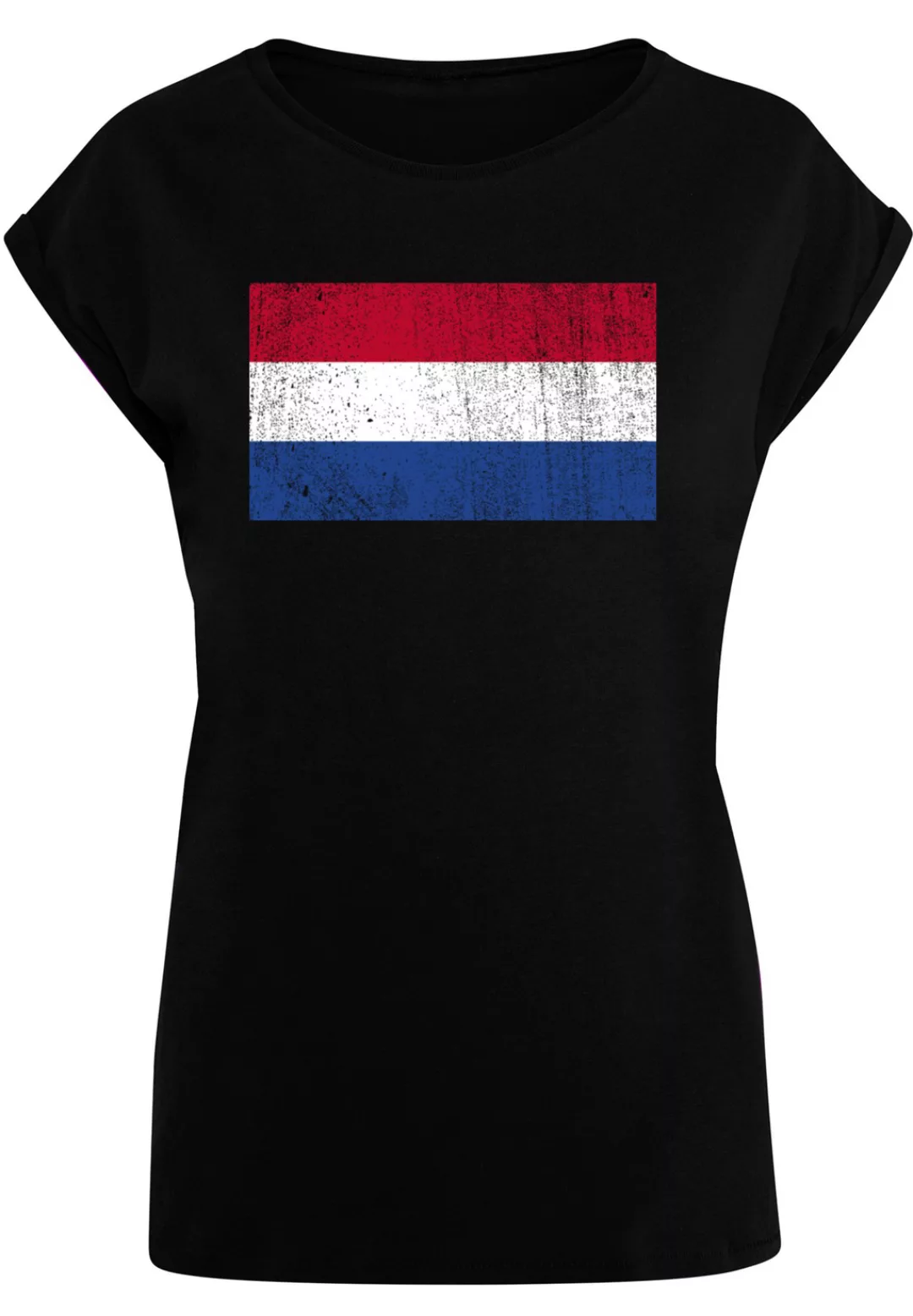 F4NT4STIC T-Shirt Netherlands NIederlande Holland Flagge distressed Print günstig online kaufen