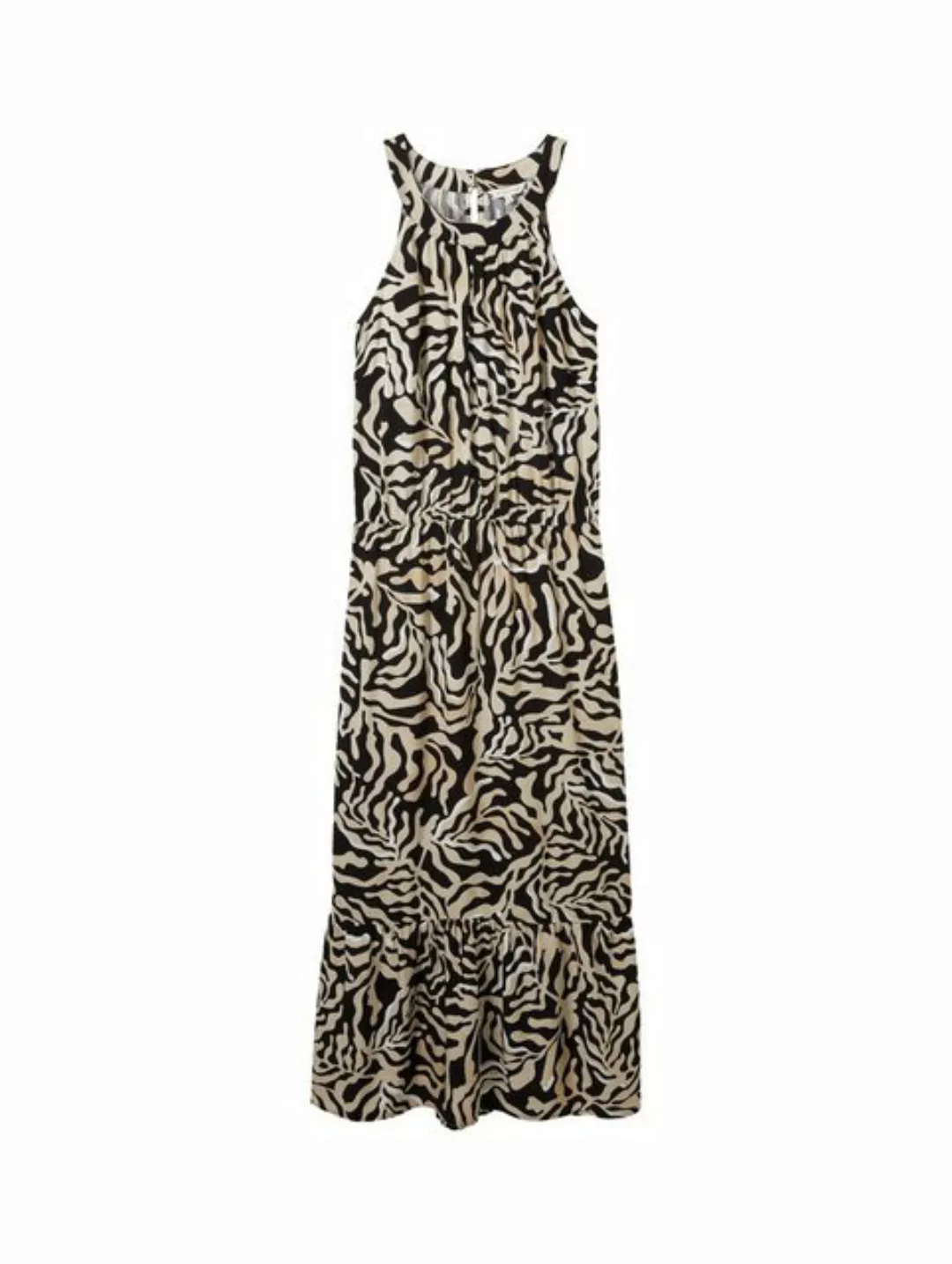 TOM TAILOR Sommerkleid Maxikleid mit Allover-Print mit Volants günstig online kaufen