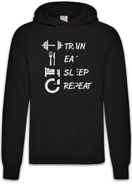 Urban Backwoods Hoodie Train Eat Sleep Repeat Herren Hoodie Fitness Trainin günstig online kaufen