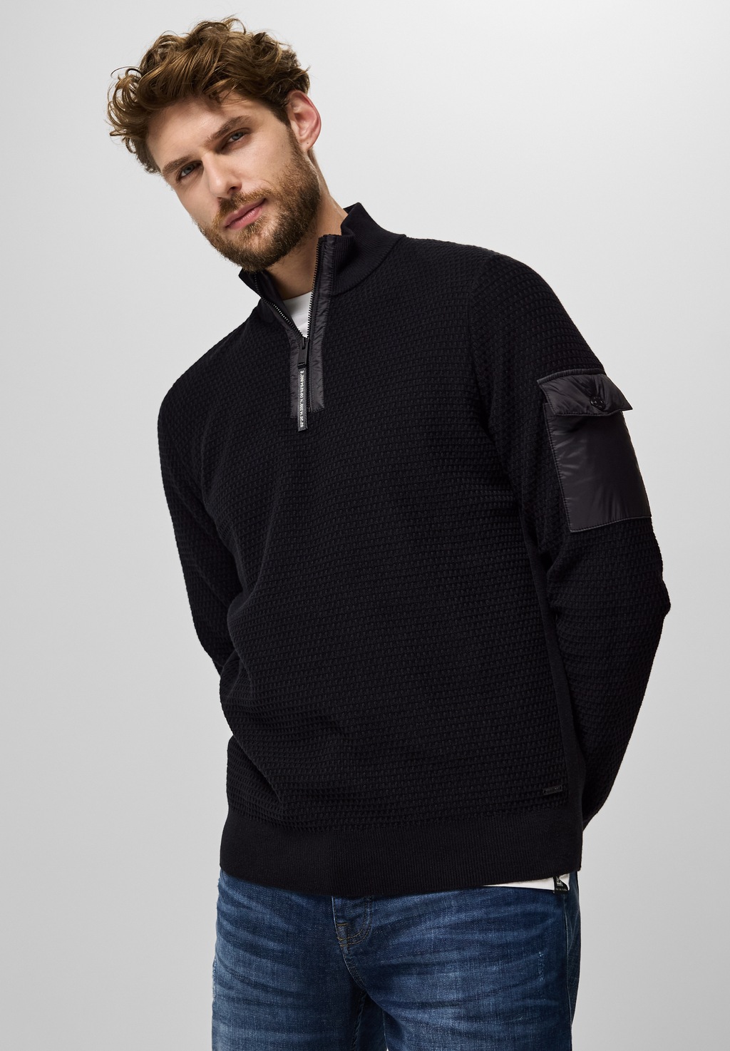 STREET ONE MEN Rollkragenpullover, mit Taschen-Detail günstig online kaufen