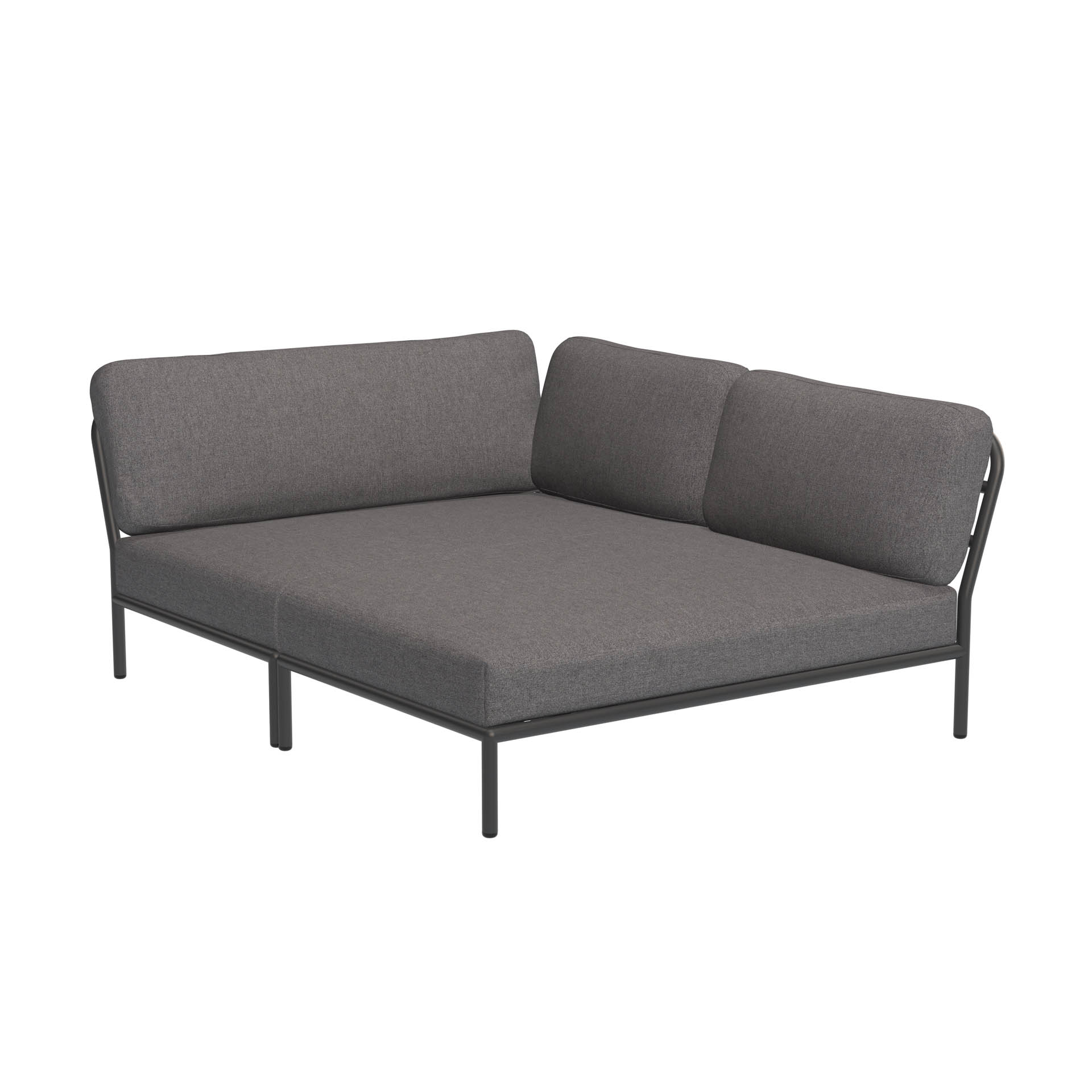 LEVEL Outdoor Eck-Sofa Lounge-Modul 5 Schiefer Dunkelgrau Rechts günstig online kaufen