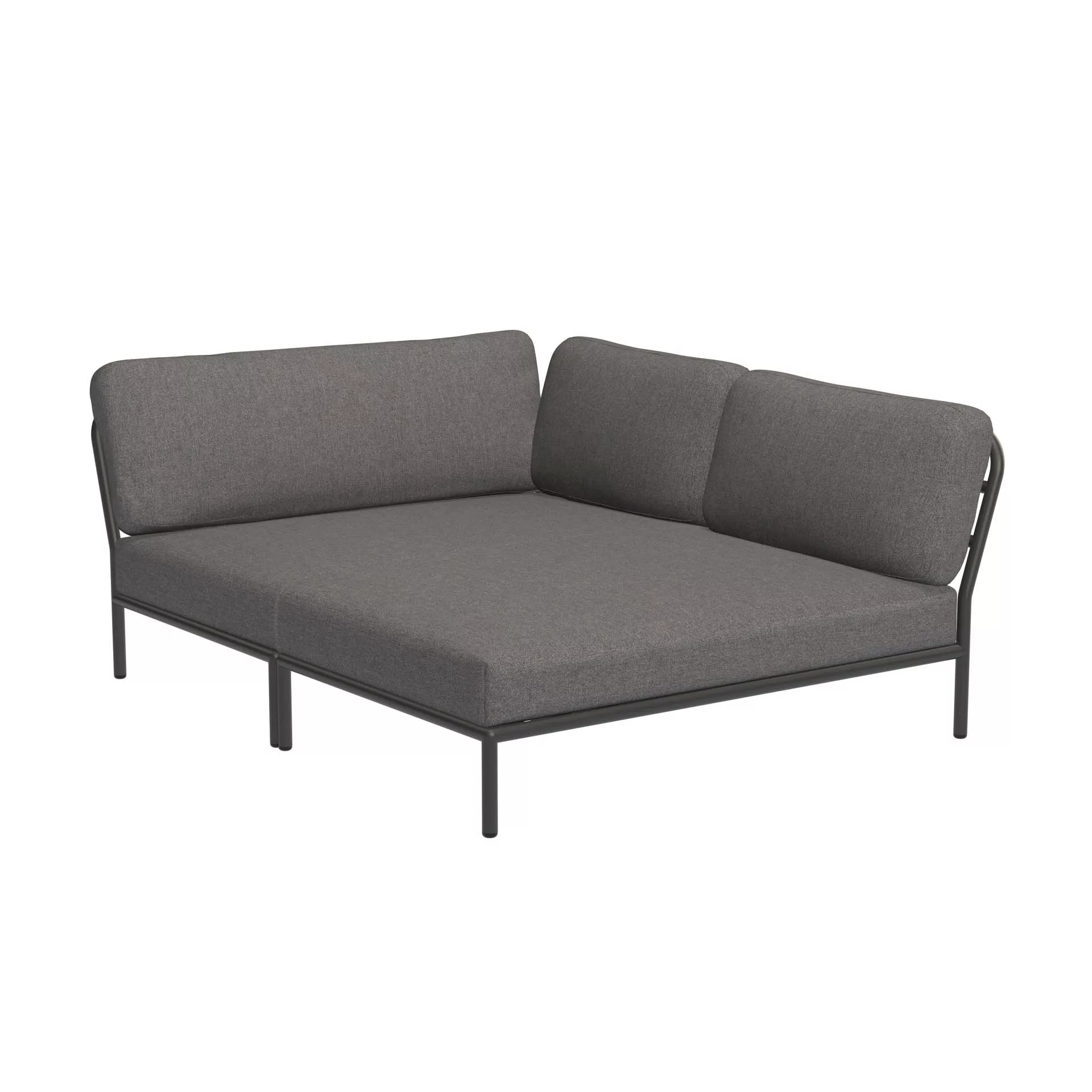 LEVEL Outdoor Eck-Sofa Lounge-Modul 5 Schiefer Dunkelgrau Rechts günstig online kaufen