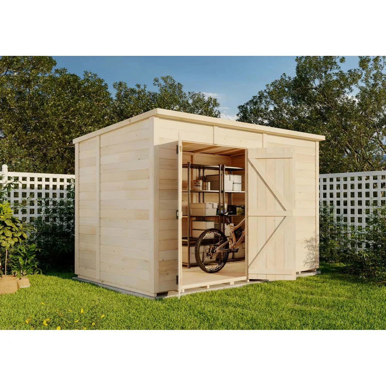 Storehaus Gerätehaus Holz Sepp XL Pultdach 306 x 186 cm günstig online kaufen