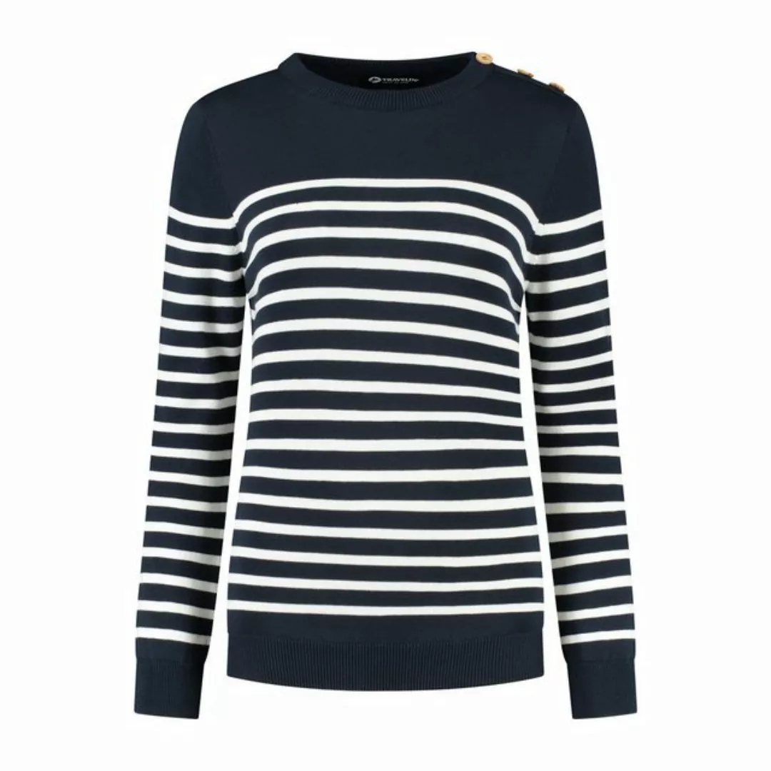 Travelin' Strickpullover Travelin' Jumper Vattern Lady Navy/White M günstig online kaufen