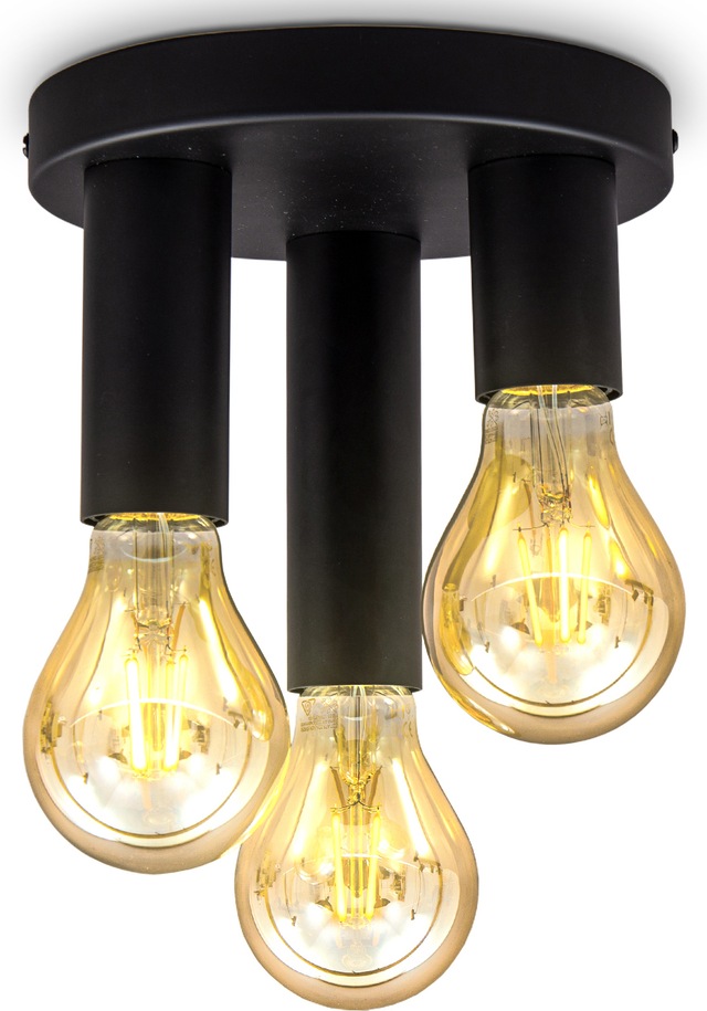 B.K.Licht Deckenspot »BK_DS1383 Retro Deckenlampe, Schwarz, Metall, E27-Fas günstig online kaufen