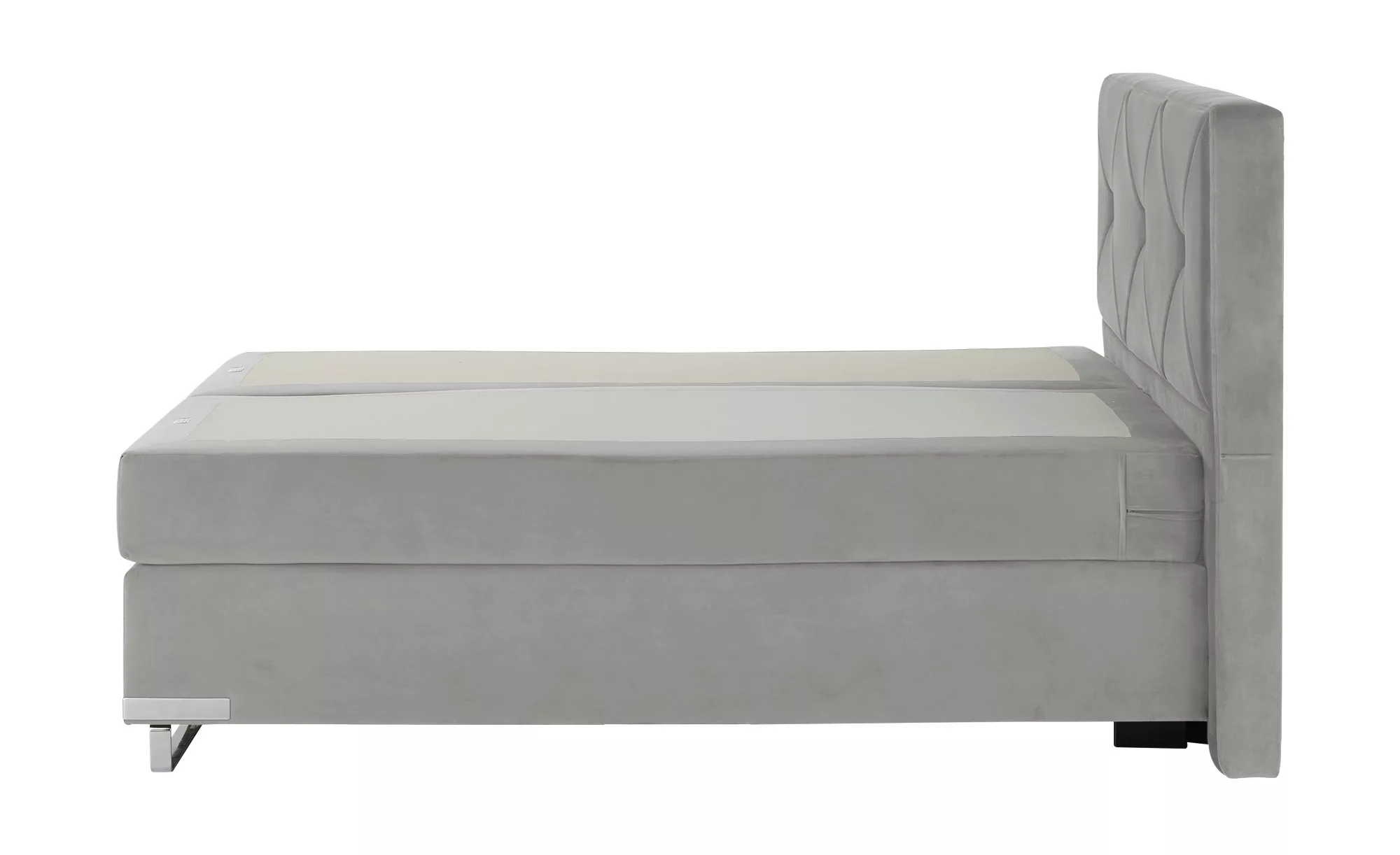 Gallery M Boxspringbett Standardversion Dubai ¦ grau ¦ Maße (cm): B: 177 H: günstig online kaufen