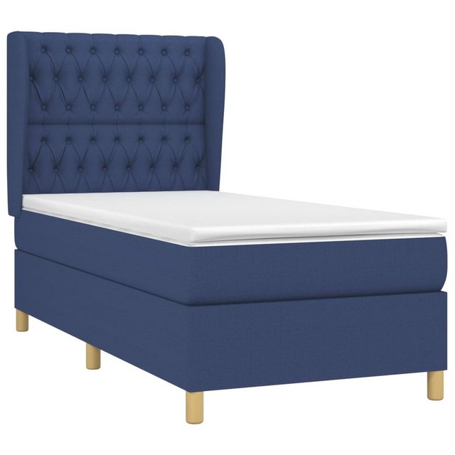 vidaXL Boxspringbett mit Matratze Blau 90x190 cm Stoff1372788 günstig online kaufen