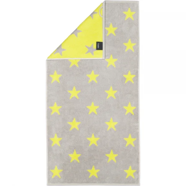 Cawö Handtücher NEW STARS Sterne groß 6260 - Farbe: platin/lime - 75 - Hand günstig online kaufen