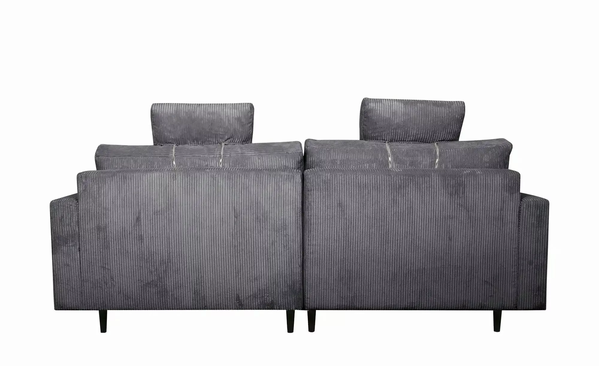 uno Ecksofa trendiger Cordstoff Livorno ¦ grau ¦ Maße (cm): B: 221 H: 105 T günstig online kaufen