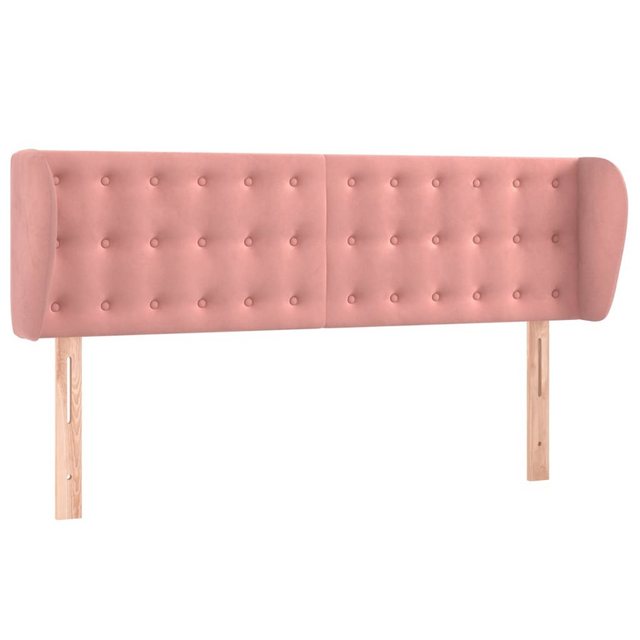 vidaXL Bett, Kopfteil mit Ohren Rosa 147x23x78/88 cm Samt günstig online kaufen