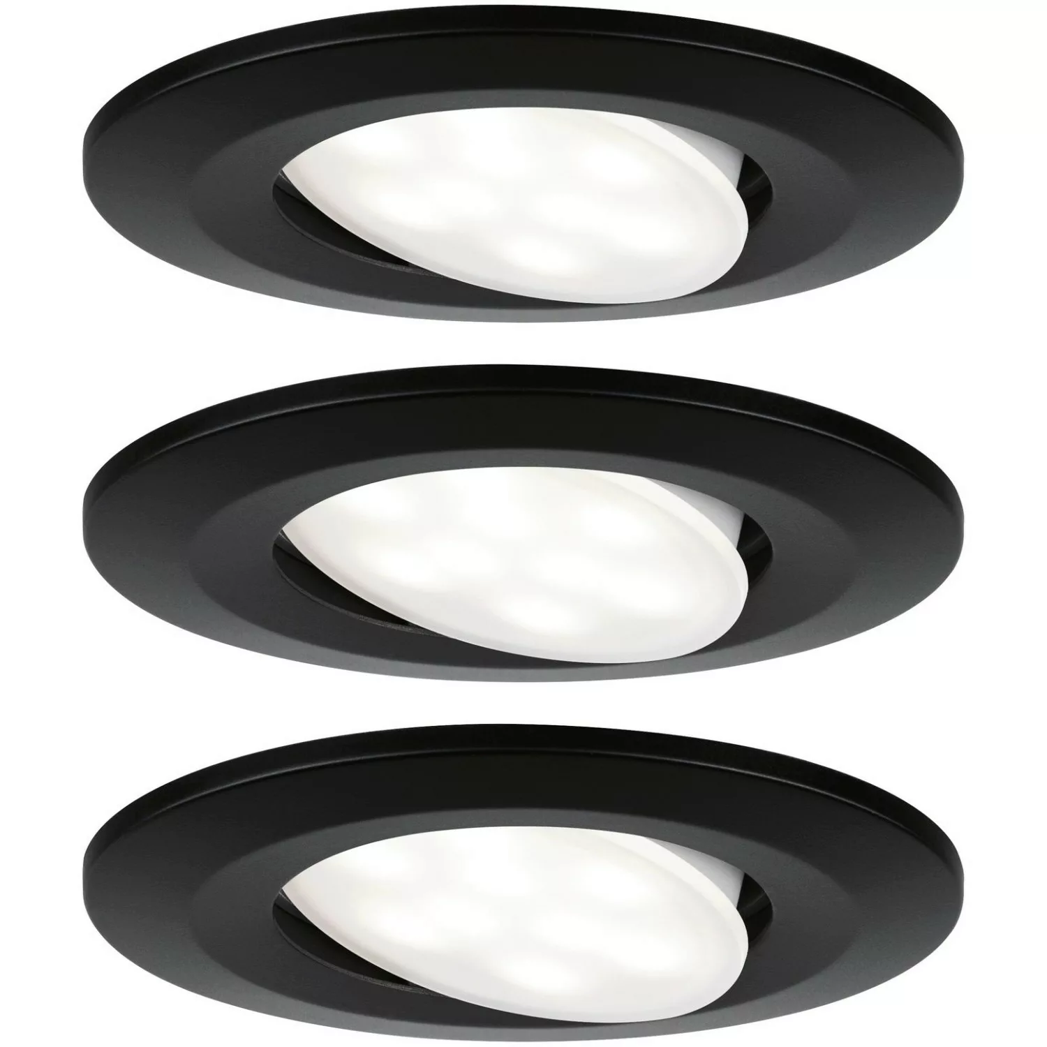 Paulmann LED-Einbauleuchte Calla rund 3x6 W Schwarz matt schwenkbar 4000K I günstig online kaufen