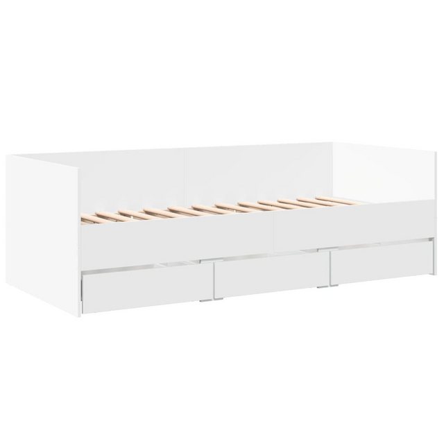 vidaXL Bett Tagesbett mit Schubladen Weiß 90x190 cm Holzwerkstoff günstig online kaufen