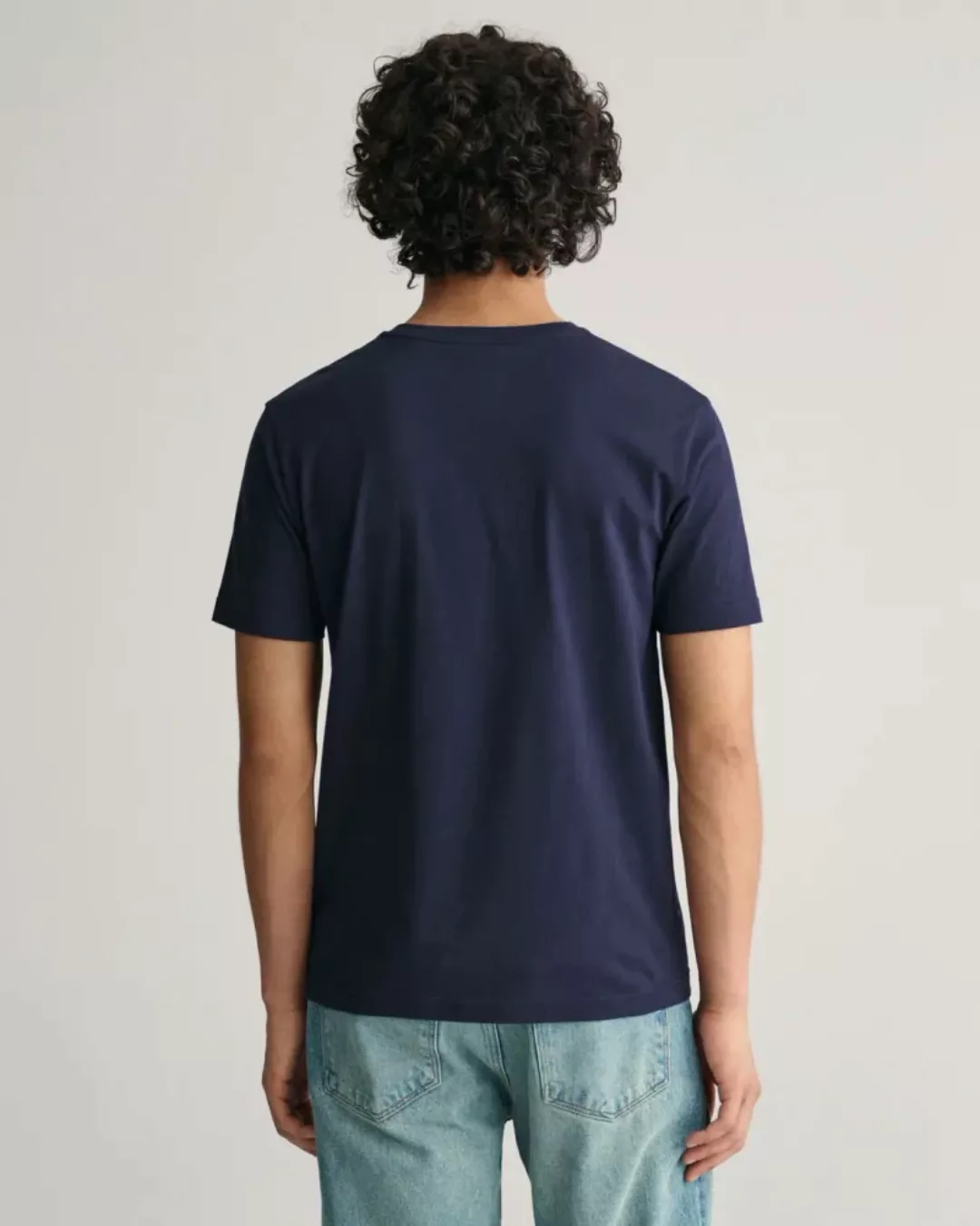 Gant T-shirt Logo Navy - Größe L günstig online kaufen