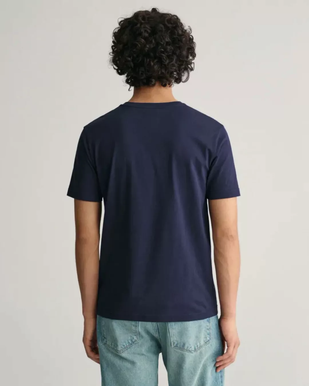 Gant T-shirt Logo Navy - Größe XXL günstig online kaufen