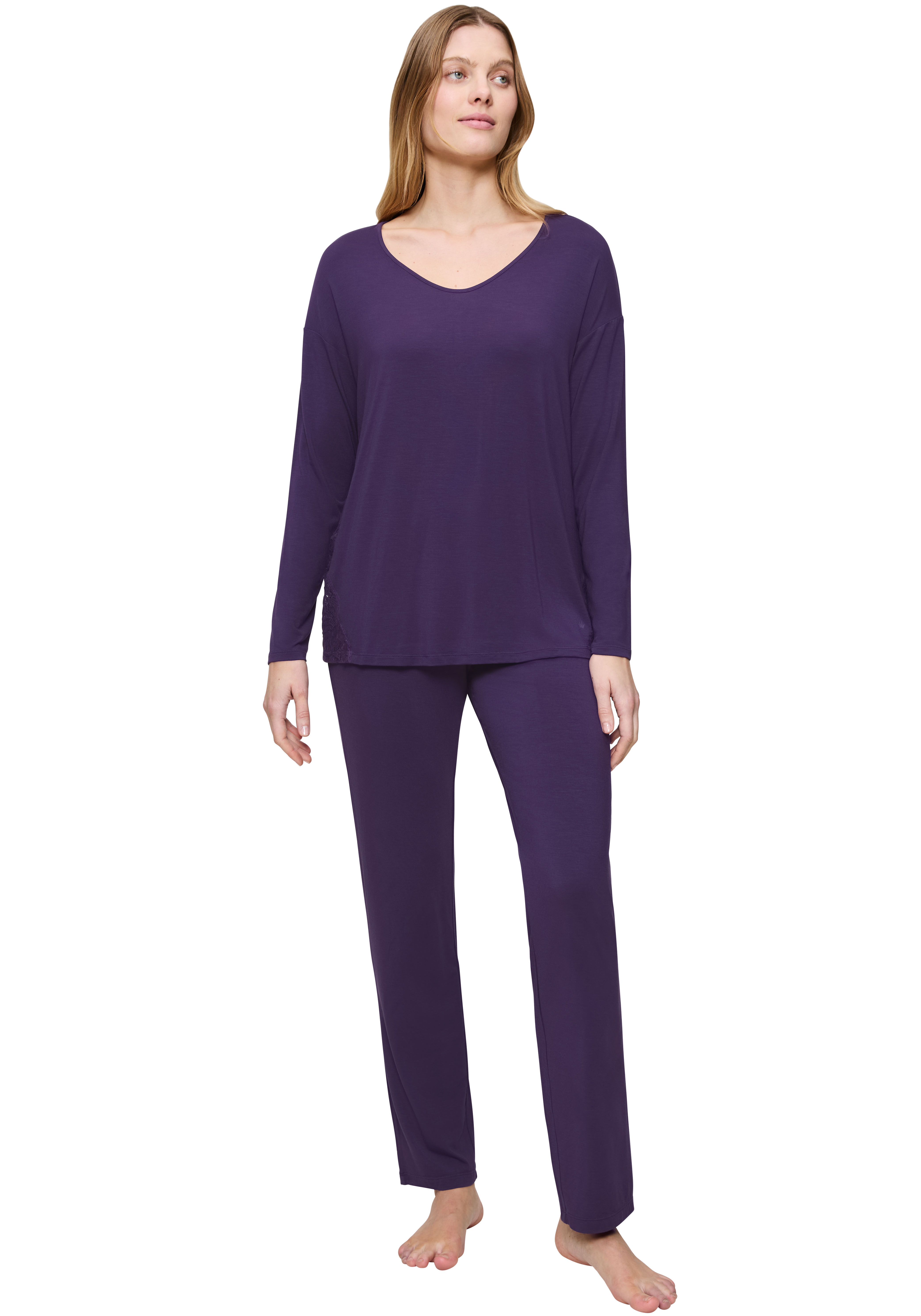 Triumph Pyjama "Timeless Sensuality PK LSL", (2 tlg.), atumgsaktiv und weic günstig online kaufen