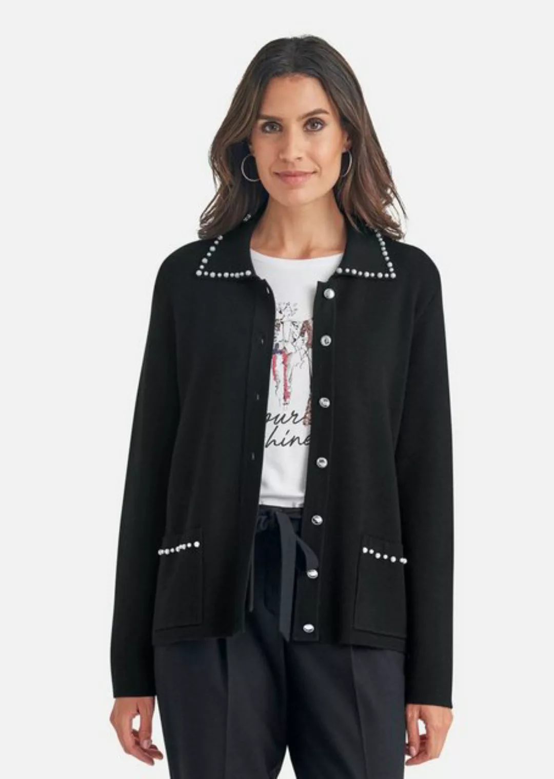 MADELEINE Strickjacke Strickjacke mit Zierperlen günstig online kaufen