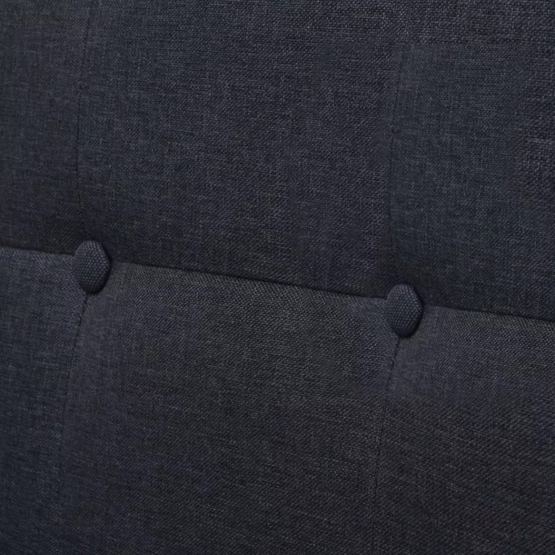 2-sitzer-sofa Mit Armlehnen Stahl Und Stoff Dunkelgrau günstig online kaufen