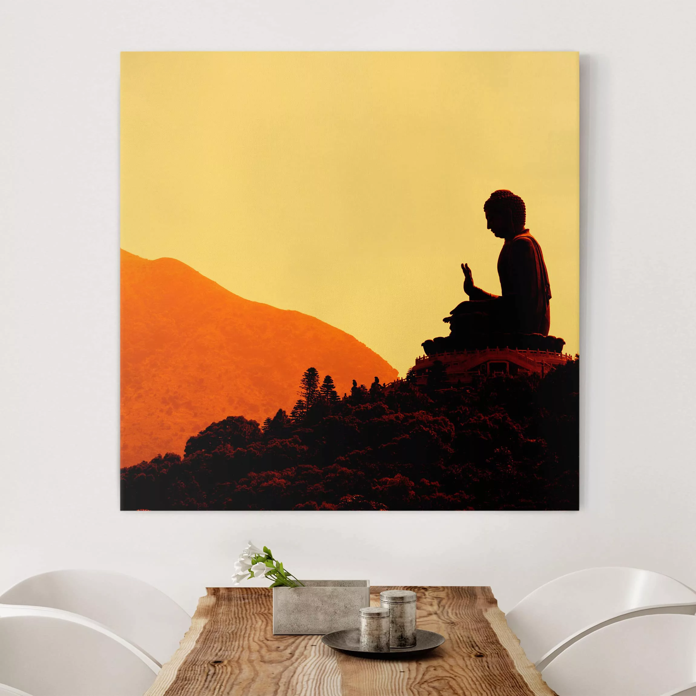 Leinwandbild Buddha - Quadrat Resting Buddha günstig online kaufen